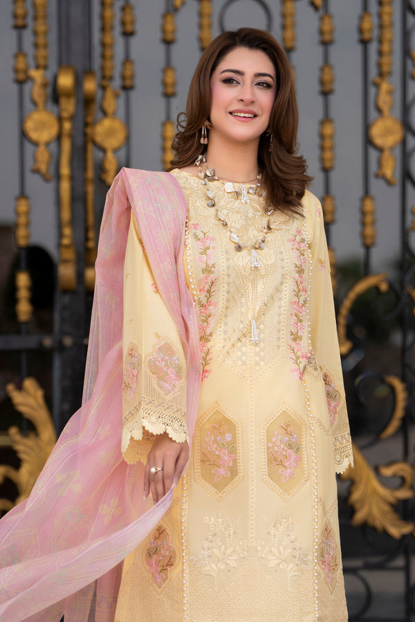 Raniya H Embroidered Cotton 3 Piece Suit RAH19