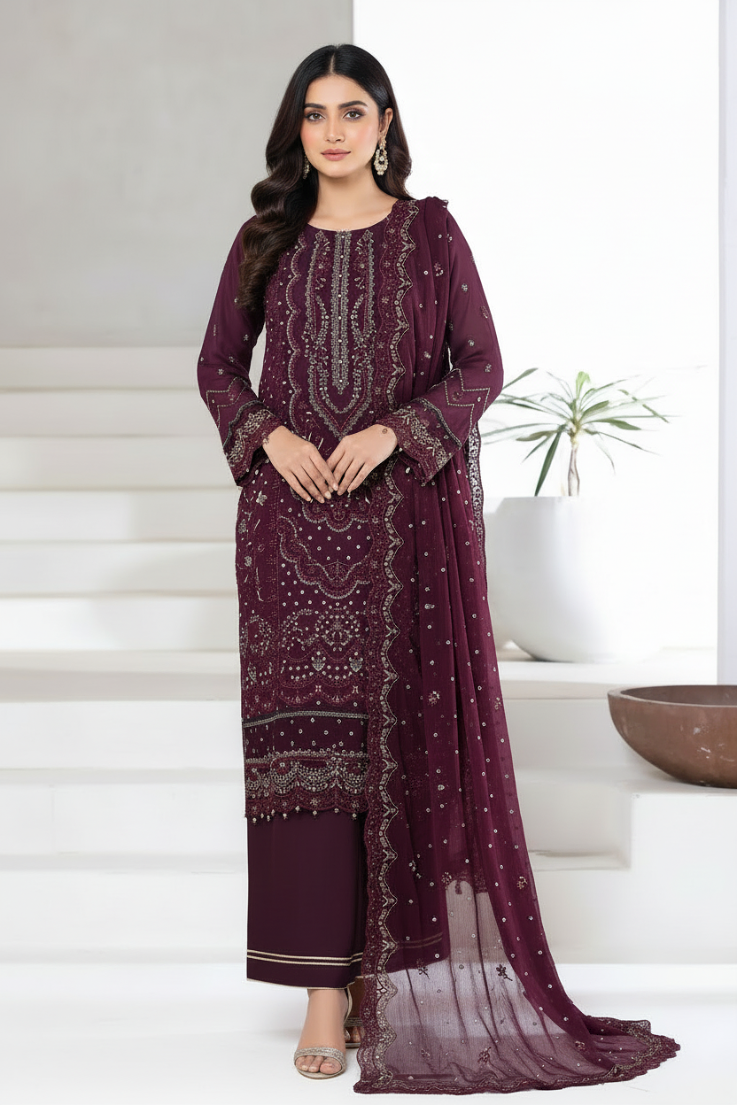 Sada Bahar Embellished Chiffon Party Wear SBA238