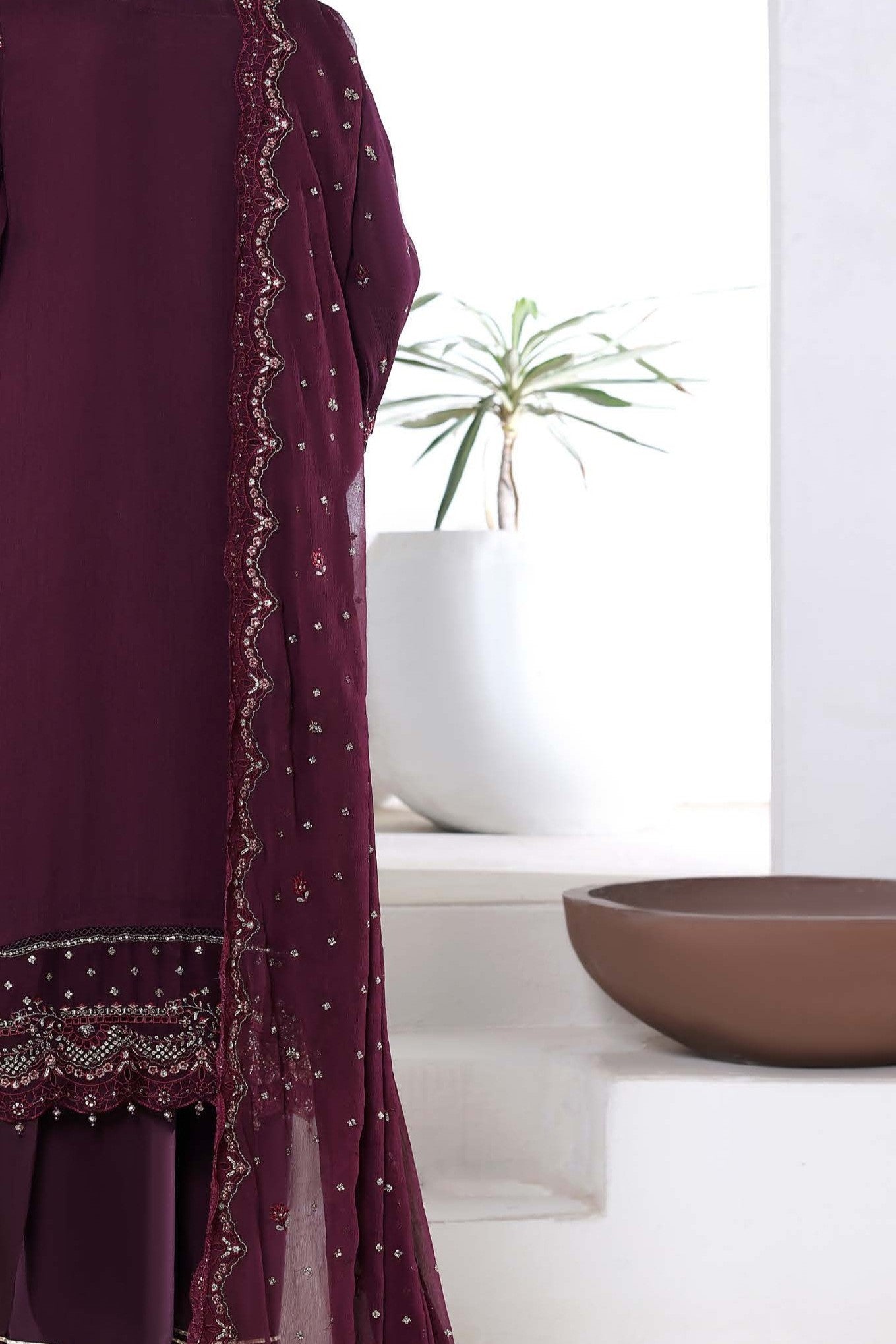 Sada Bahar Embellished Chiffon Party Wear SBA238