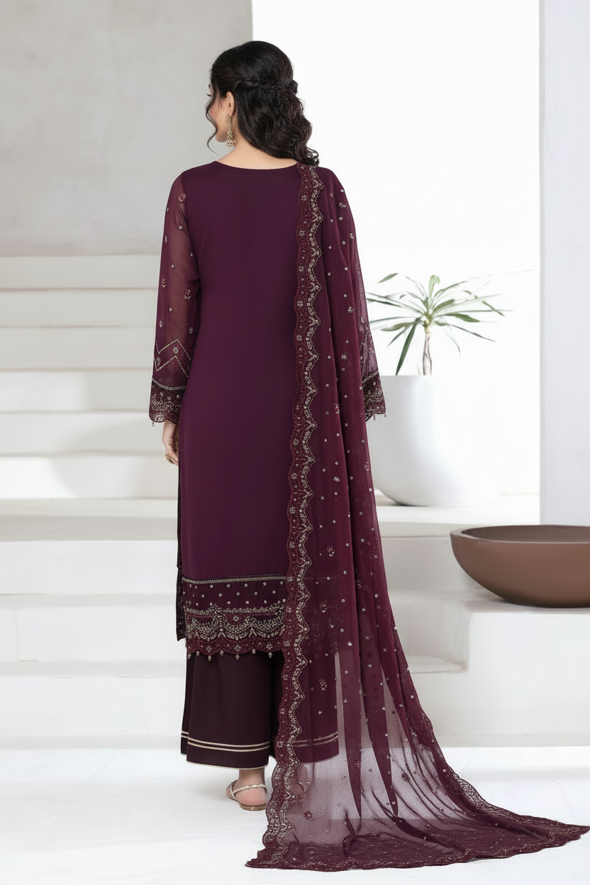 Sada Bahar Embellished Chiffon Party Wear SBA238