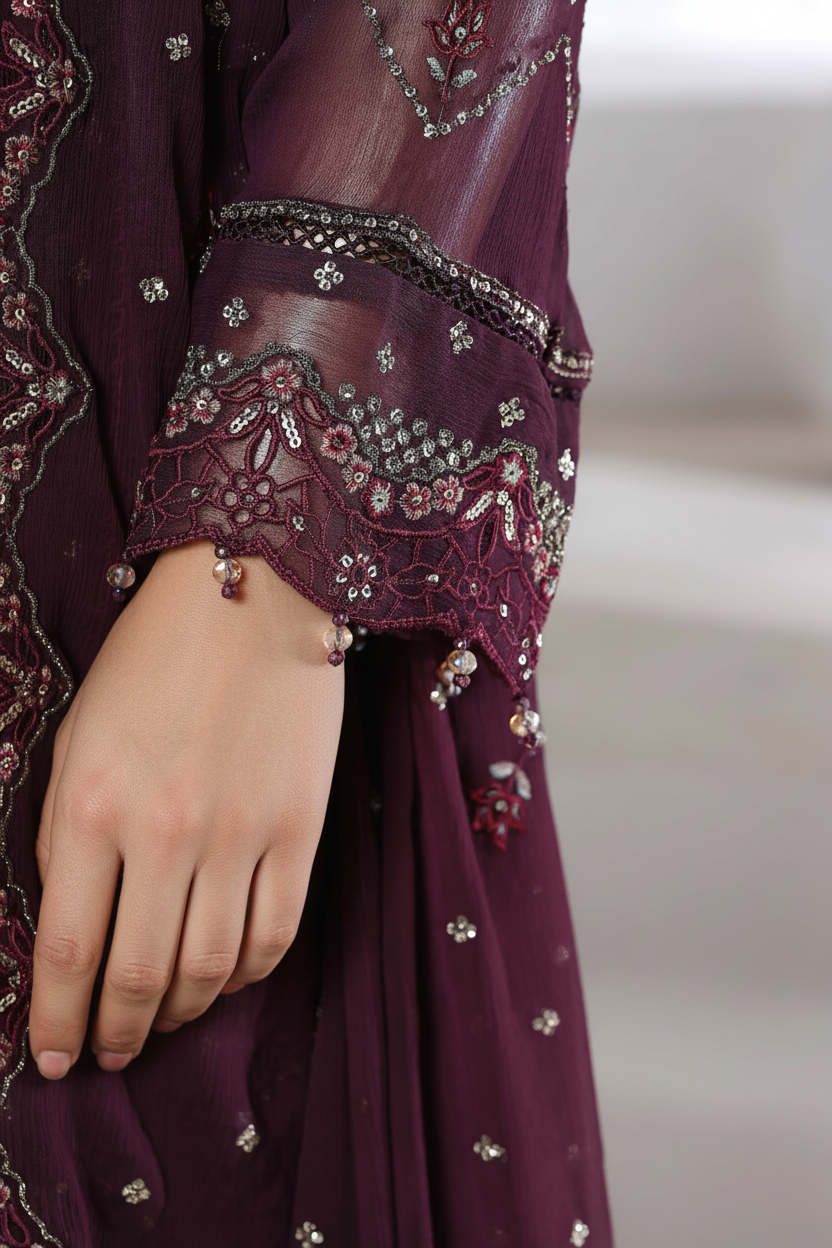 Sada Bahar Embellished Chiffon Party Wear SBA238