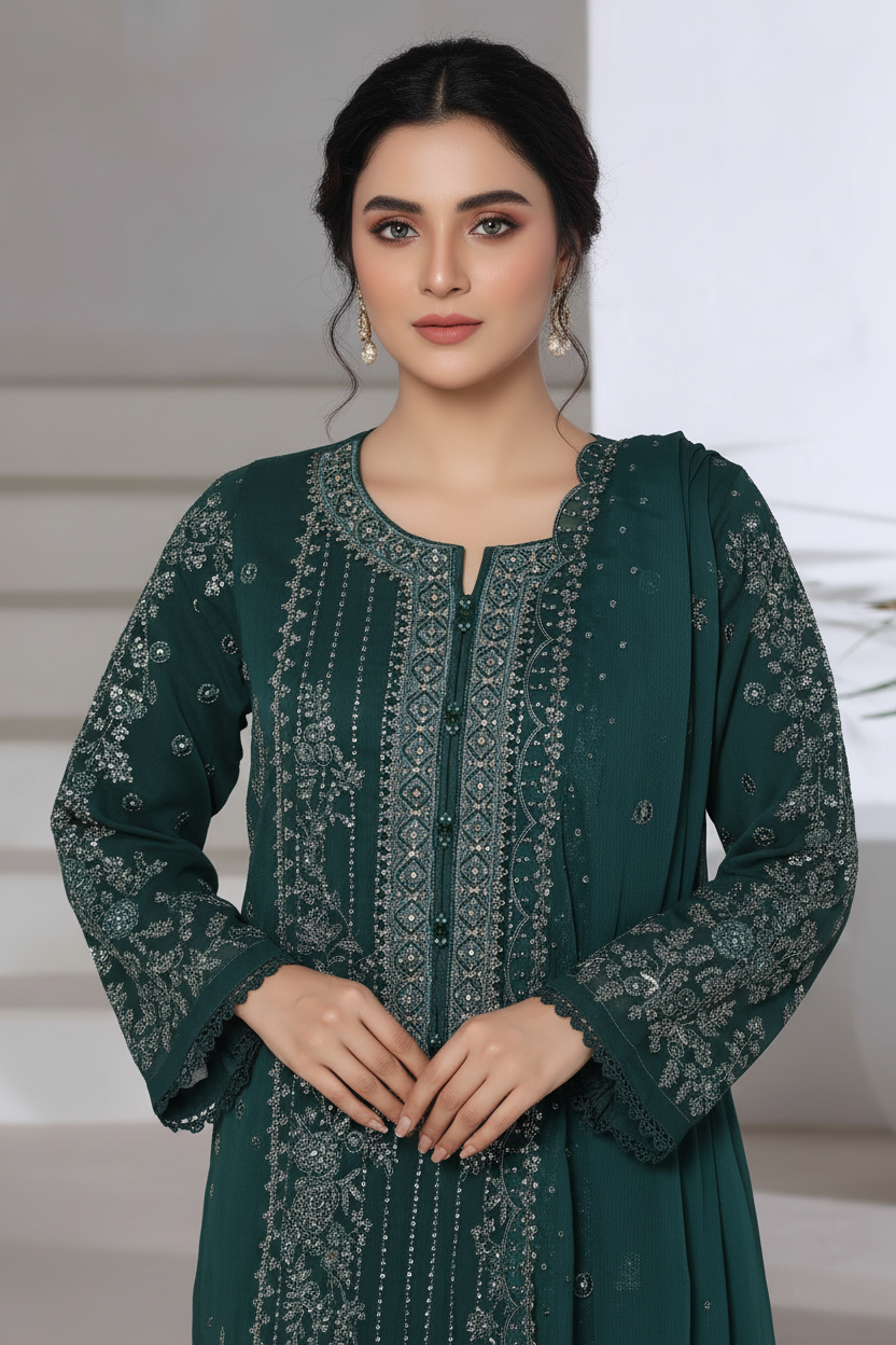 Sada Bahar Embellished Chiffon Party Wear SBA237