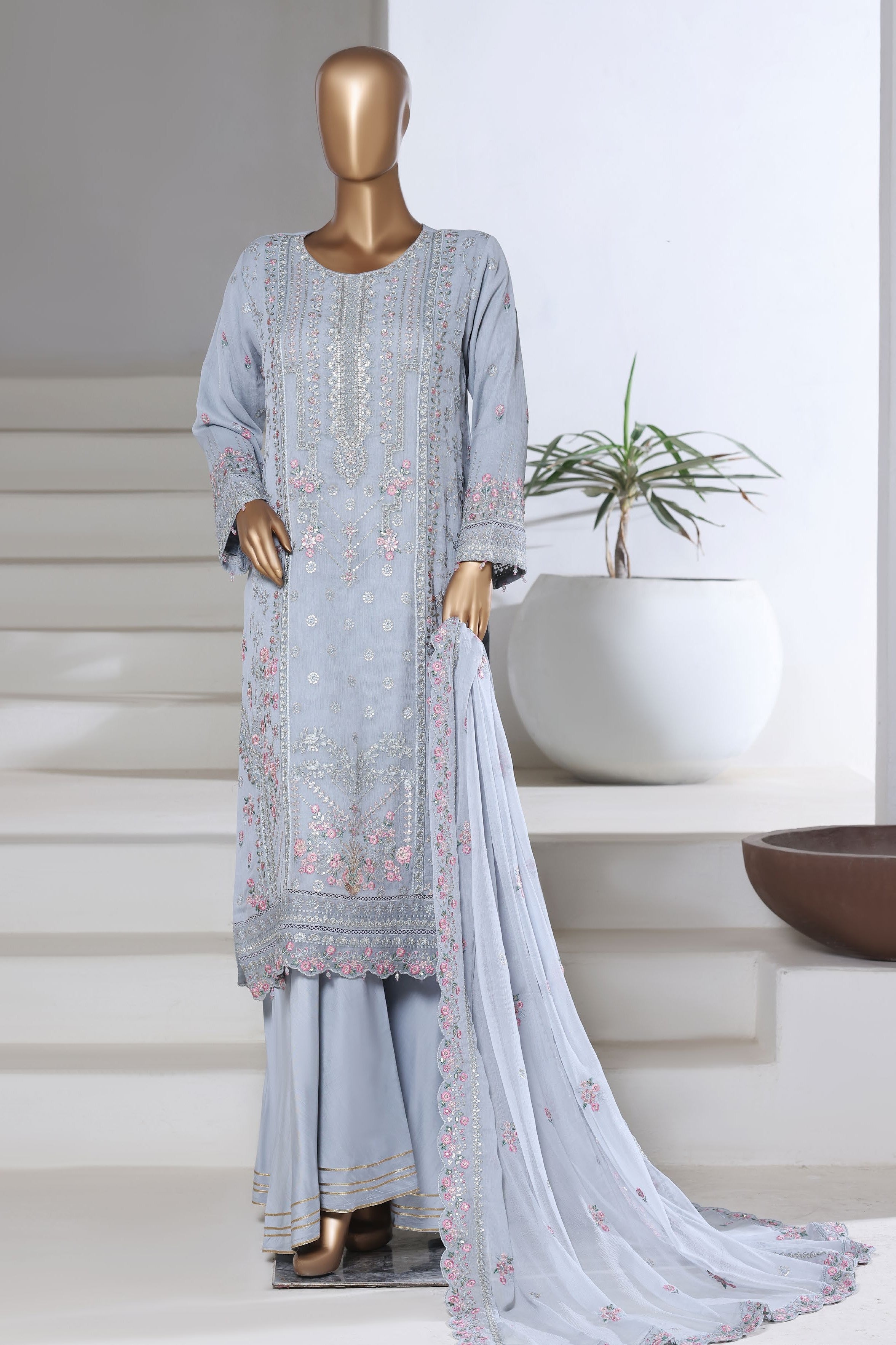 Sada Bahar Embellished Chiffon Sharara Party Wear SBA263