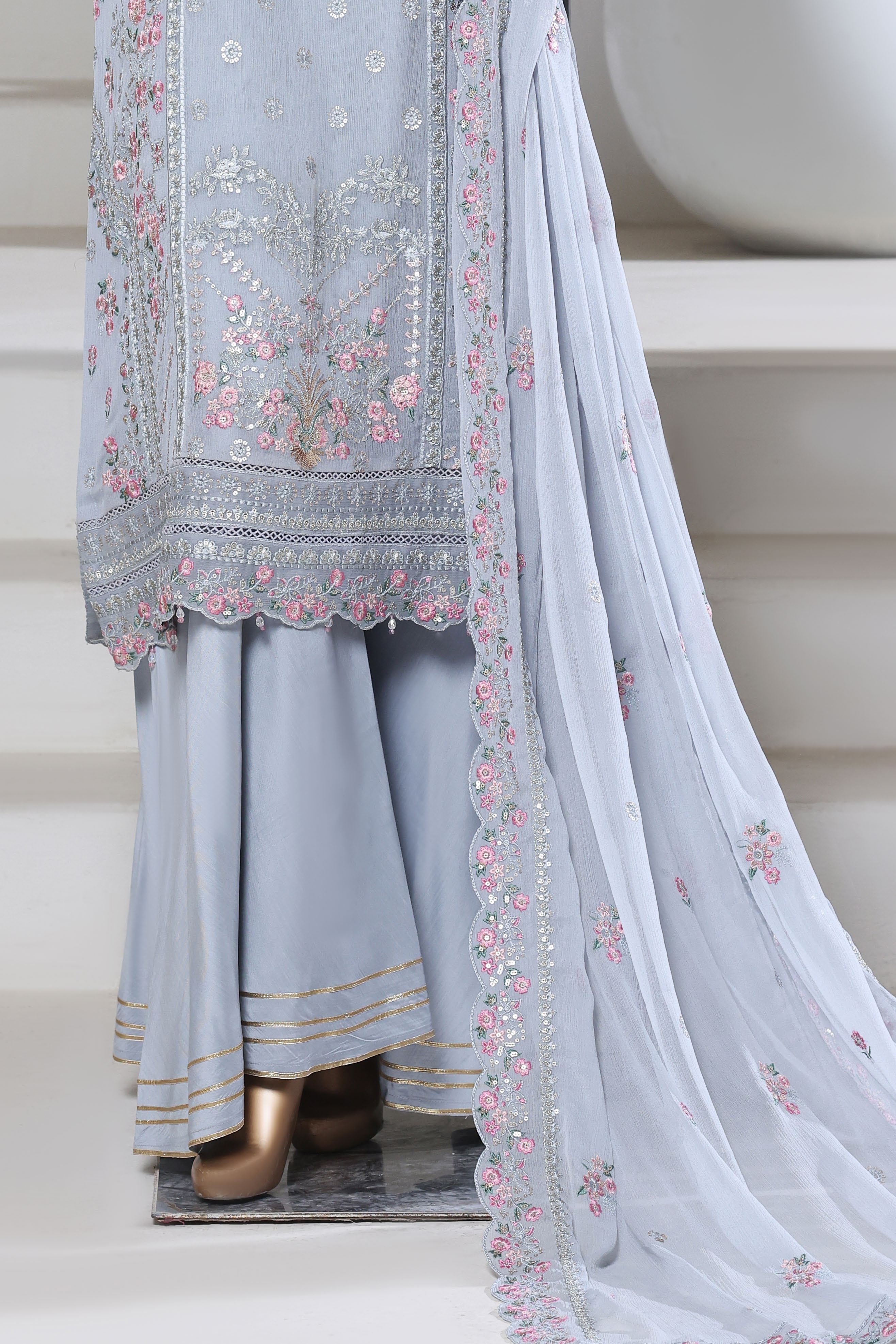 Sada Bahar Embellished Chiffon Sharara Party Wear SBA263