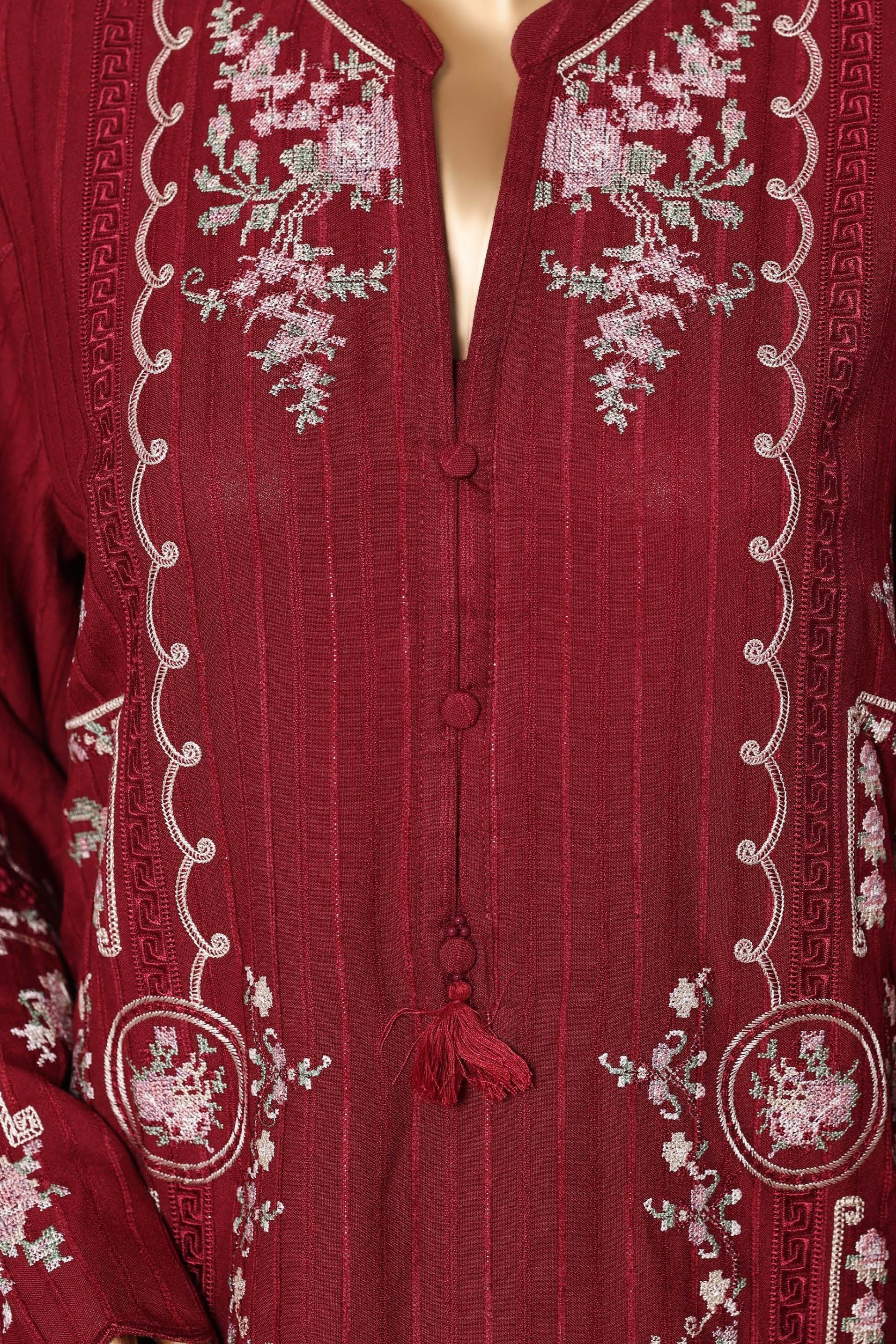 Sada Bahar Embroidered Dhanak Suit with Palachi Dupatta SBA244