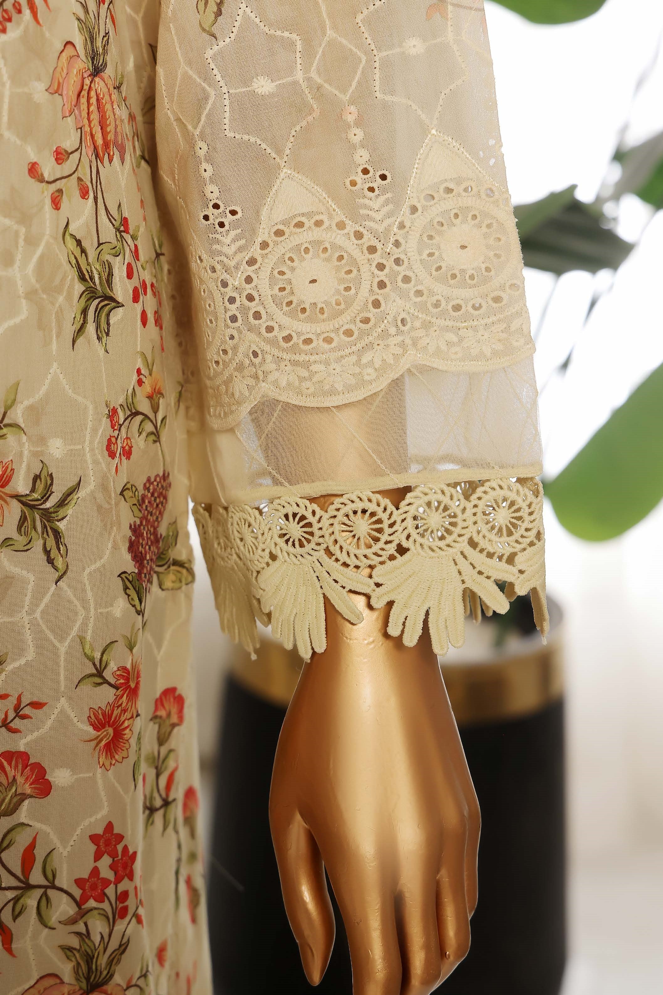Sada Bahar Printed Embroidered Chikankari Lawn 3 Piece Suit SBA157
