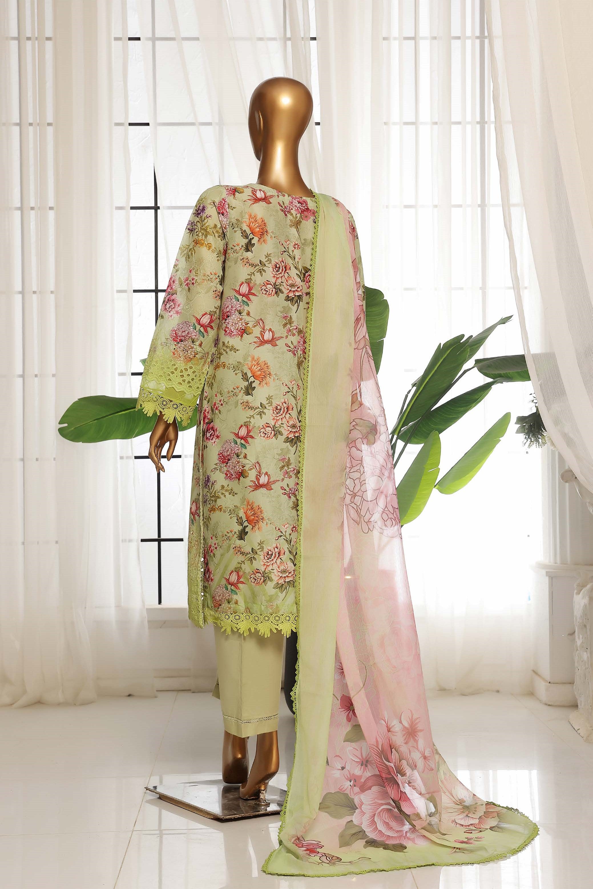 Sada Bahar Printed Embroidered Chikankari Lawn 3 Piece Suit SBA154