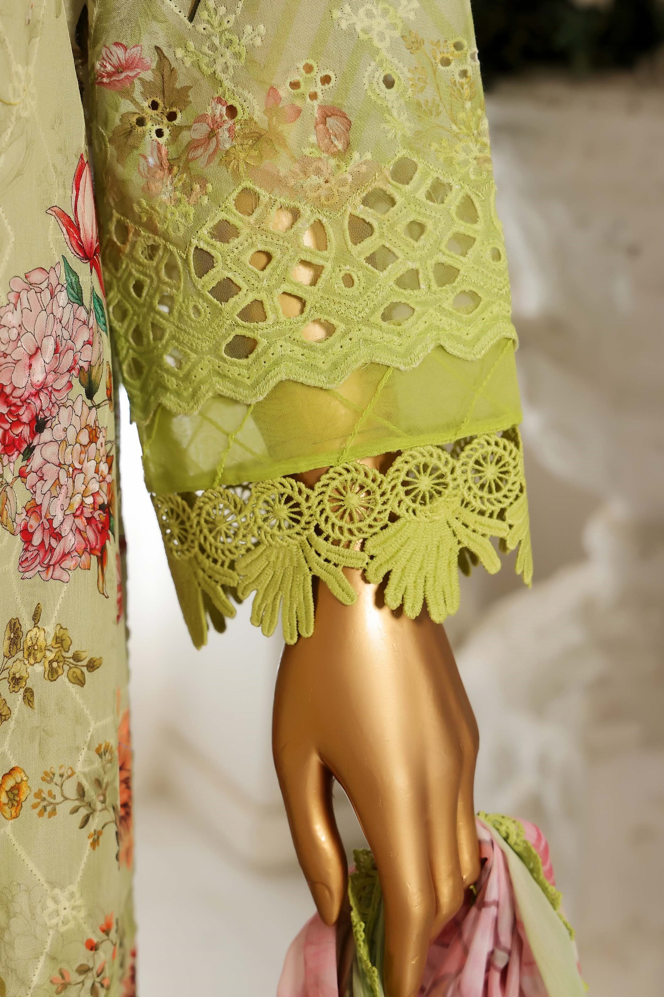 Sada Bahar Printed Embroidered Chikankari Lawn 3 Piece Suit SBA154