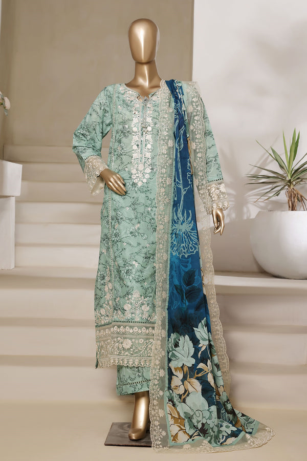 Sada Bahar Embroidered Lawn 3 Piece Suit SBA218