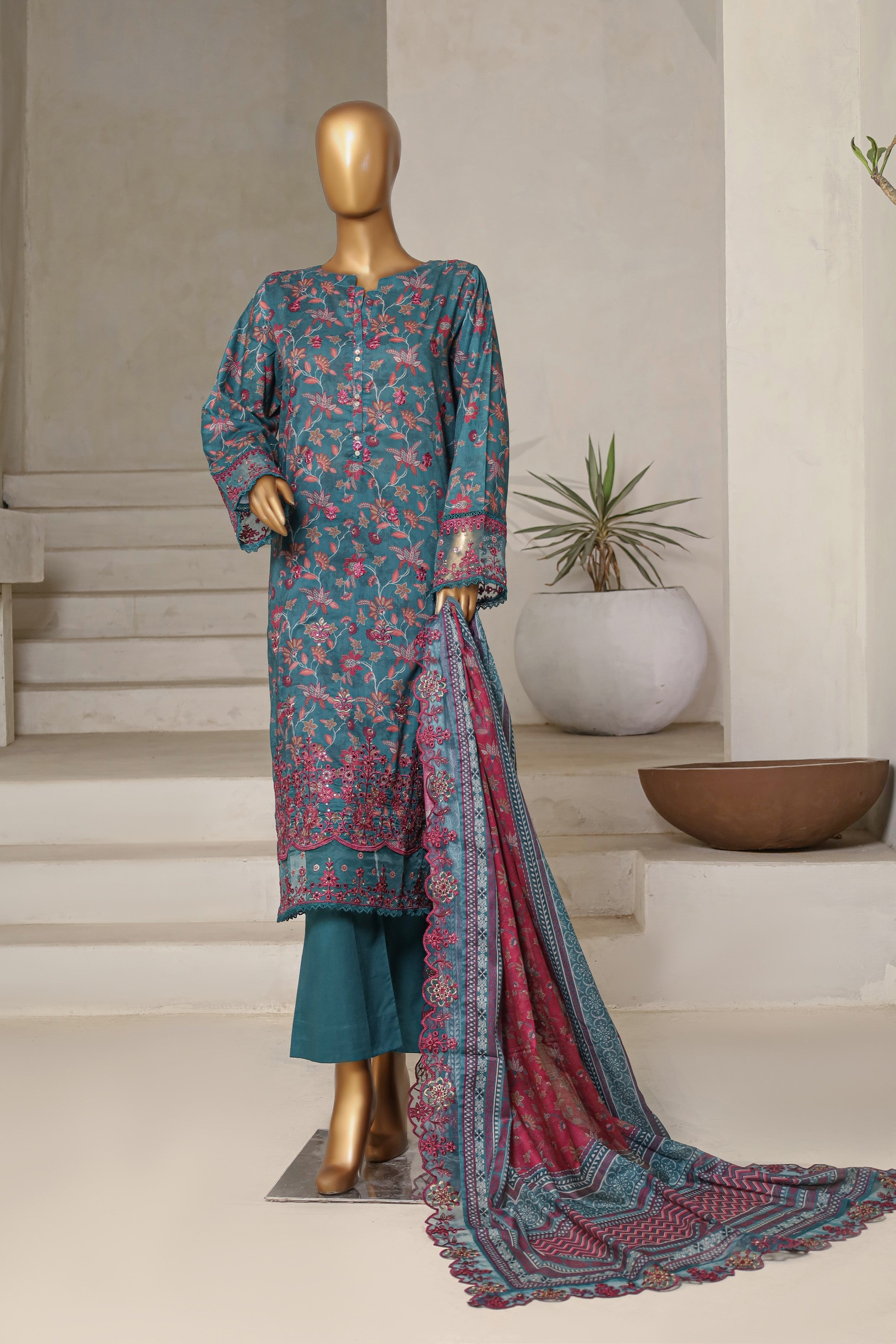 Sada Bahar Embroidered Lawn 3 Piece Suit SBA208