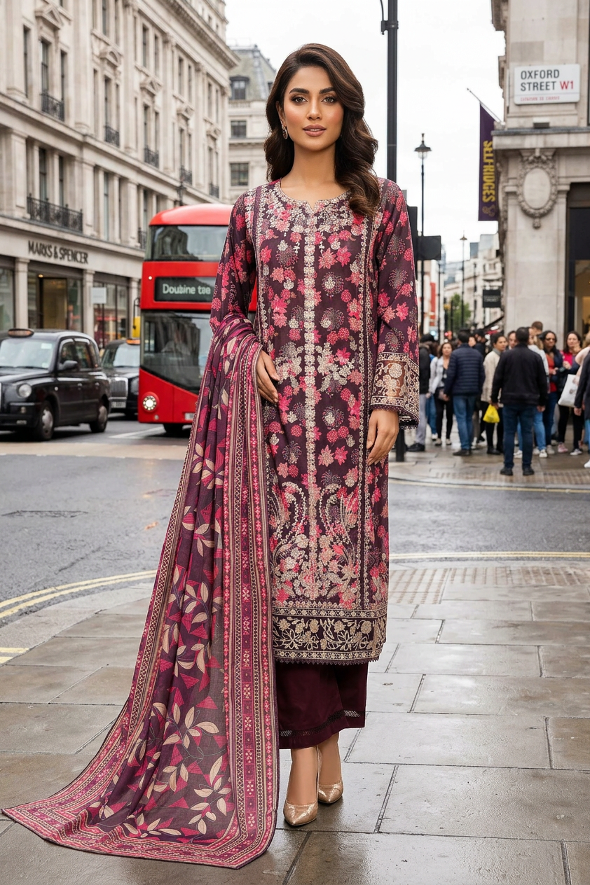 Sada Bahar Festive Embroidered Lawn Suit SBA259