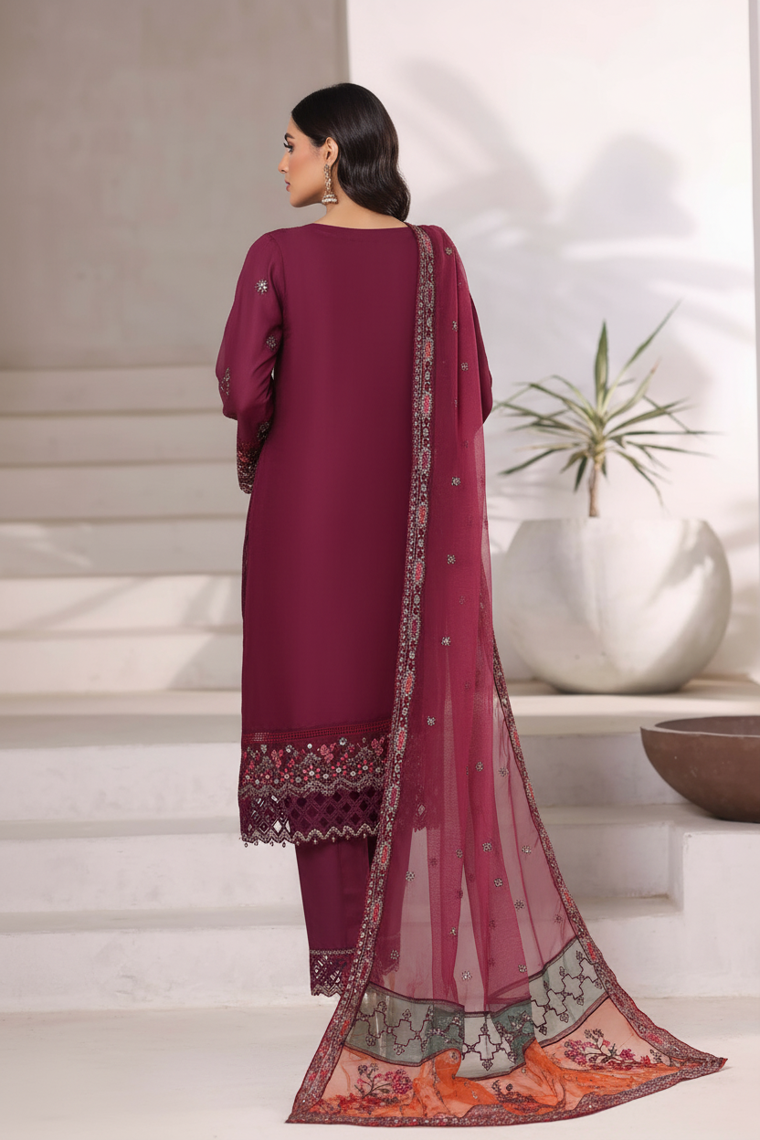 Sada Bahar Embellished Organza Party Wear SBA231