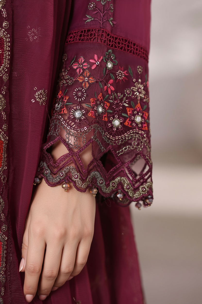 Sada Bahar Embellished Organza Party Wear SBA231