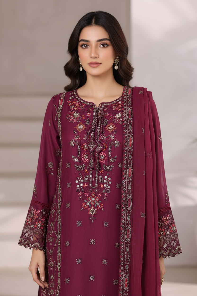 Sada Bahar Embellished Organza Party Wear SBA231