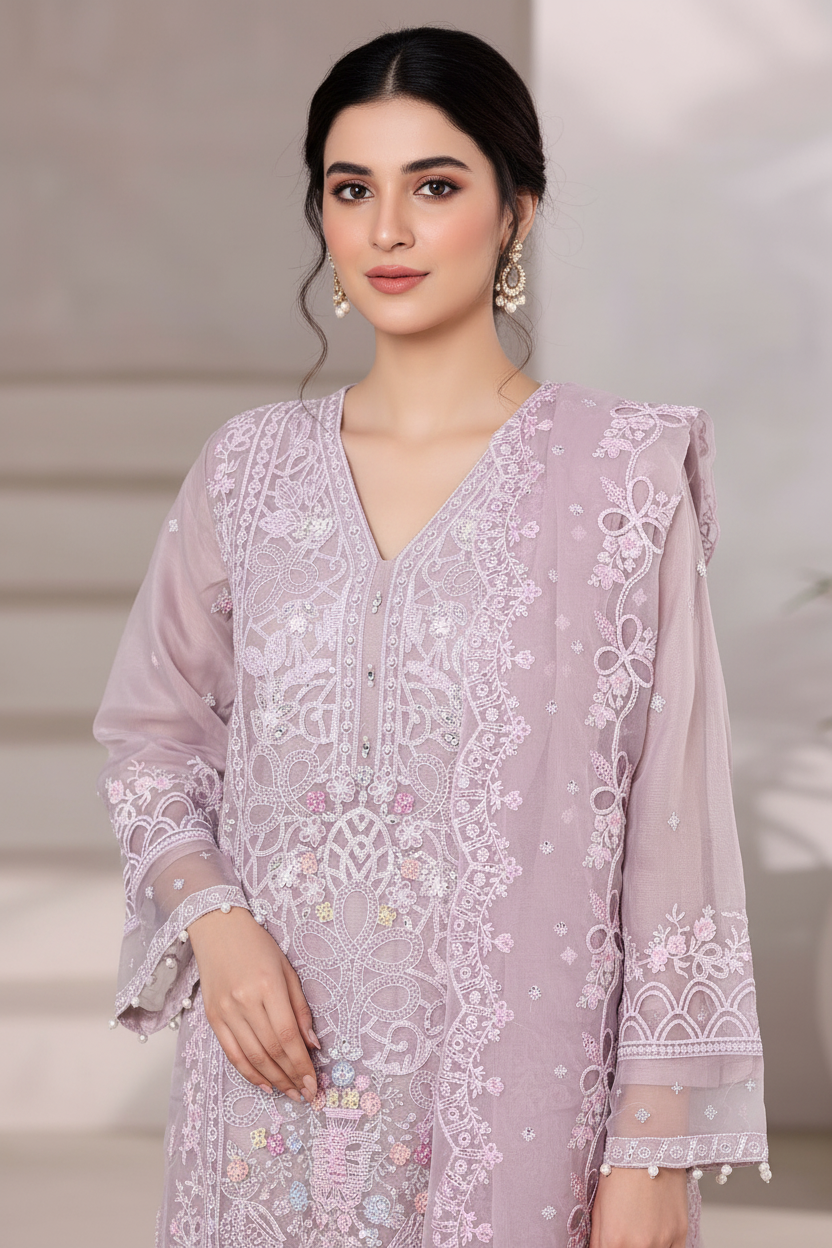 Sada Bahar Embellished Organza Party Wear SBA229