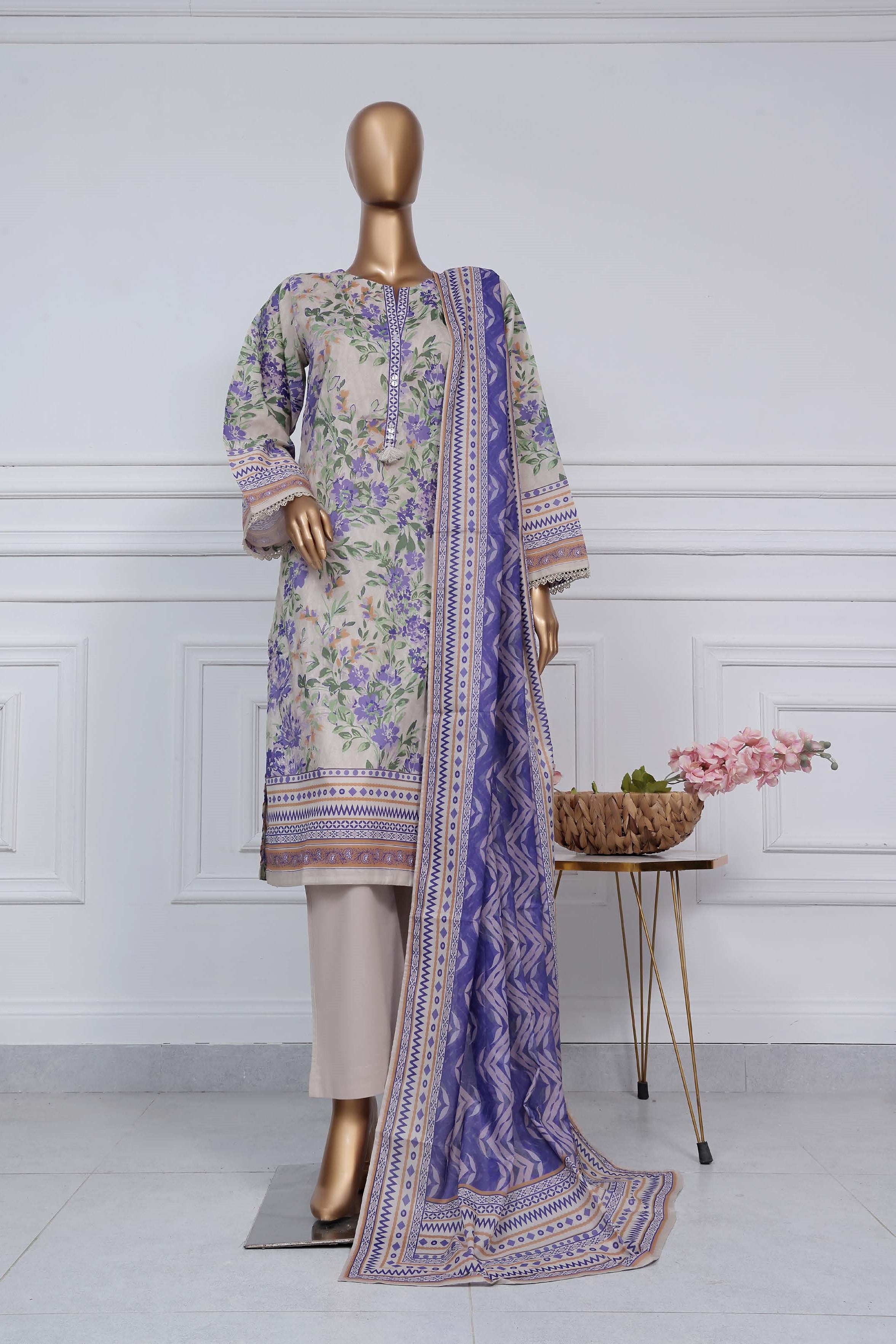 Sada Bahar Lawn 3 Piece Suit SBA175