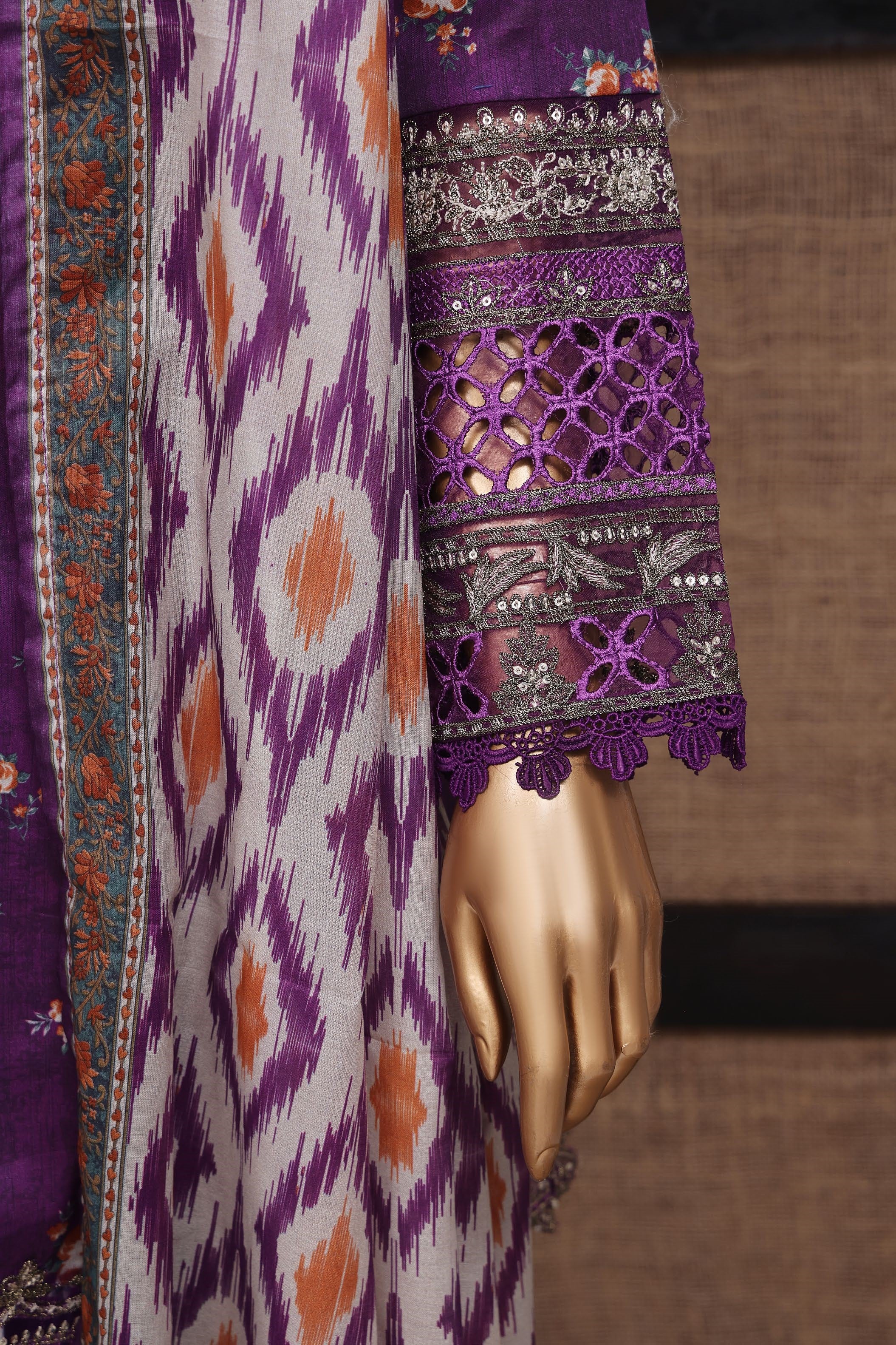 Sada Bahar Embroidered Lawn Short Shirt Palazzo Suit SBA164