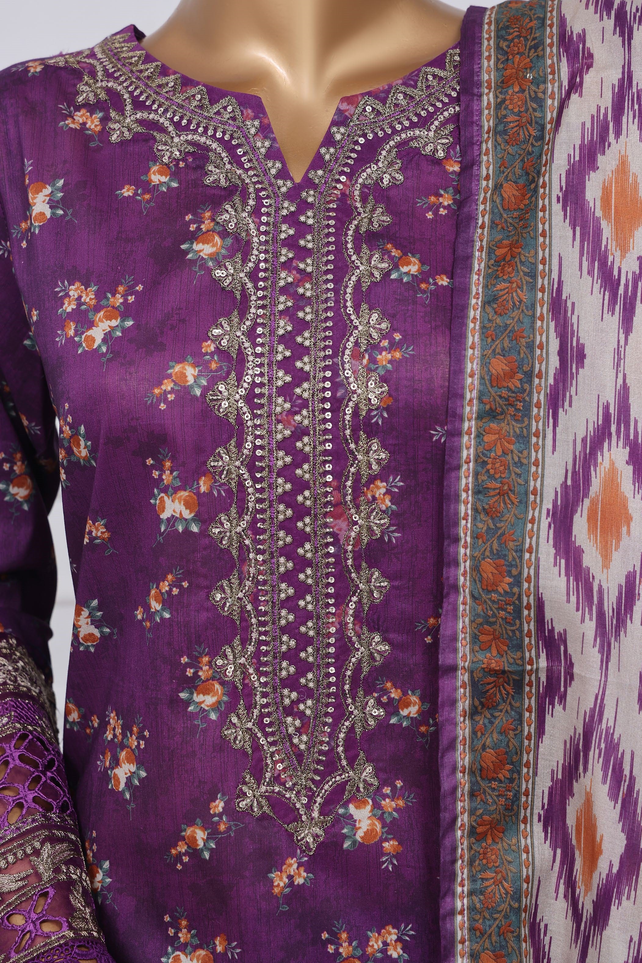 Sada Bahar Embroidered Lawn Short Shirt Palazzo Suit SBA164