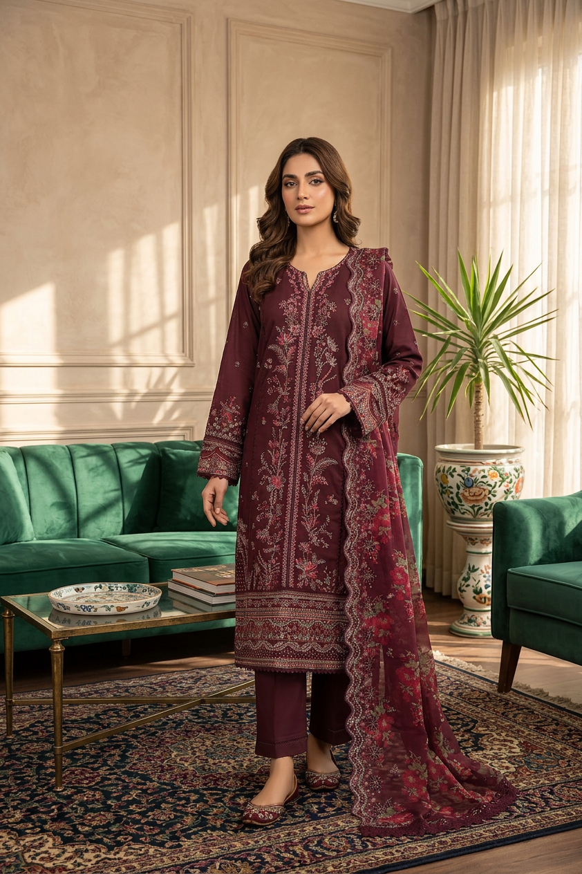 Sada Bahar Luxury Lawn 3 Piece Suit SBA255