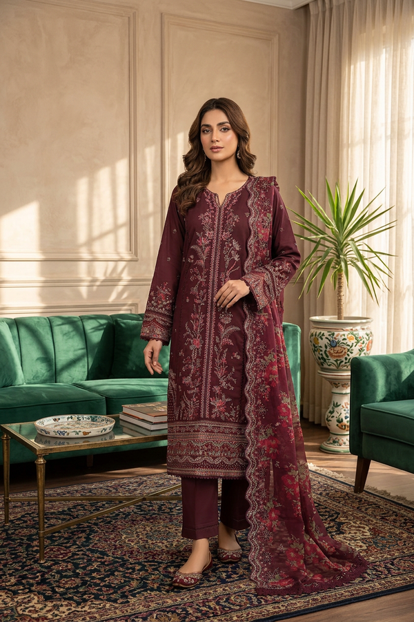 Sada Bahar Luxury Lawn 3 Piece Suit SBA255