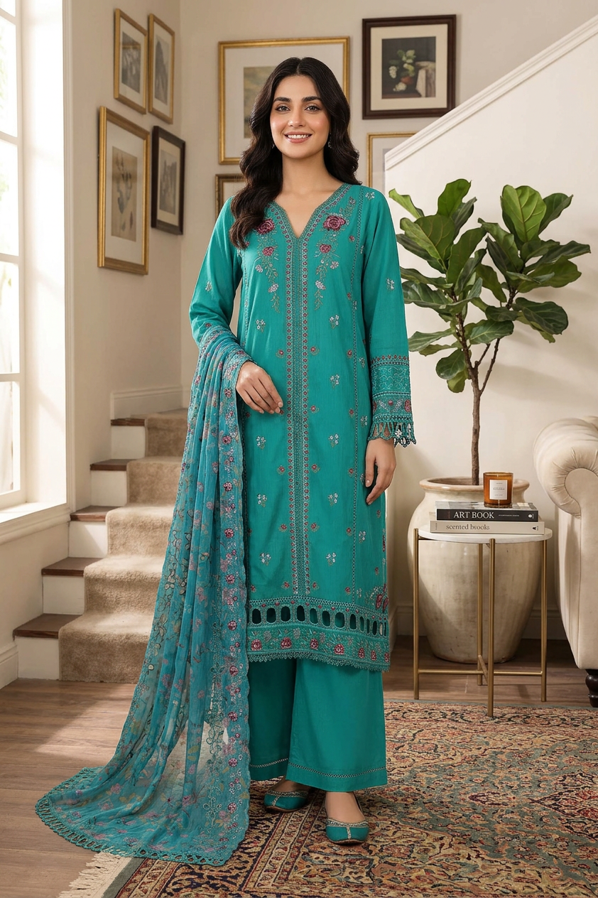 Sada Bahar Luxury Lawn 3 Piece Suit SBA256