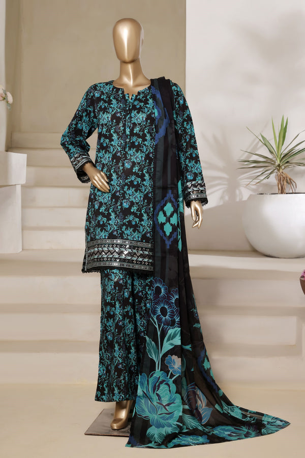 Sada Bahar Embroidered Lawn Short Shirt Palazzo Suit SBA215