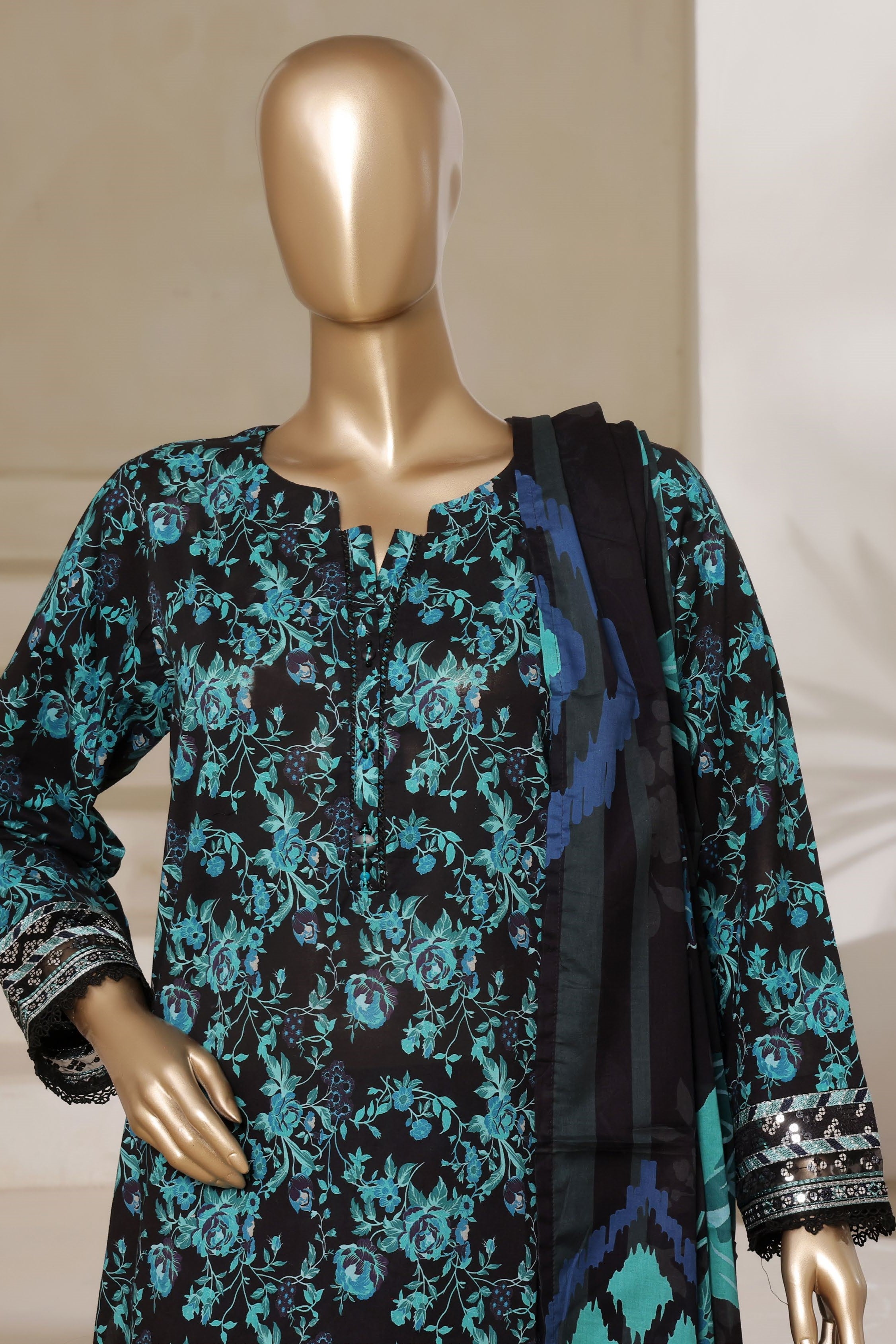Sada Bahar Embroidered Lawn Short Shirt Palazzo Suit SBA215