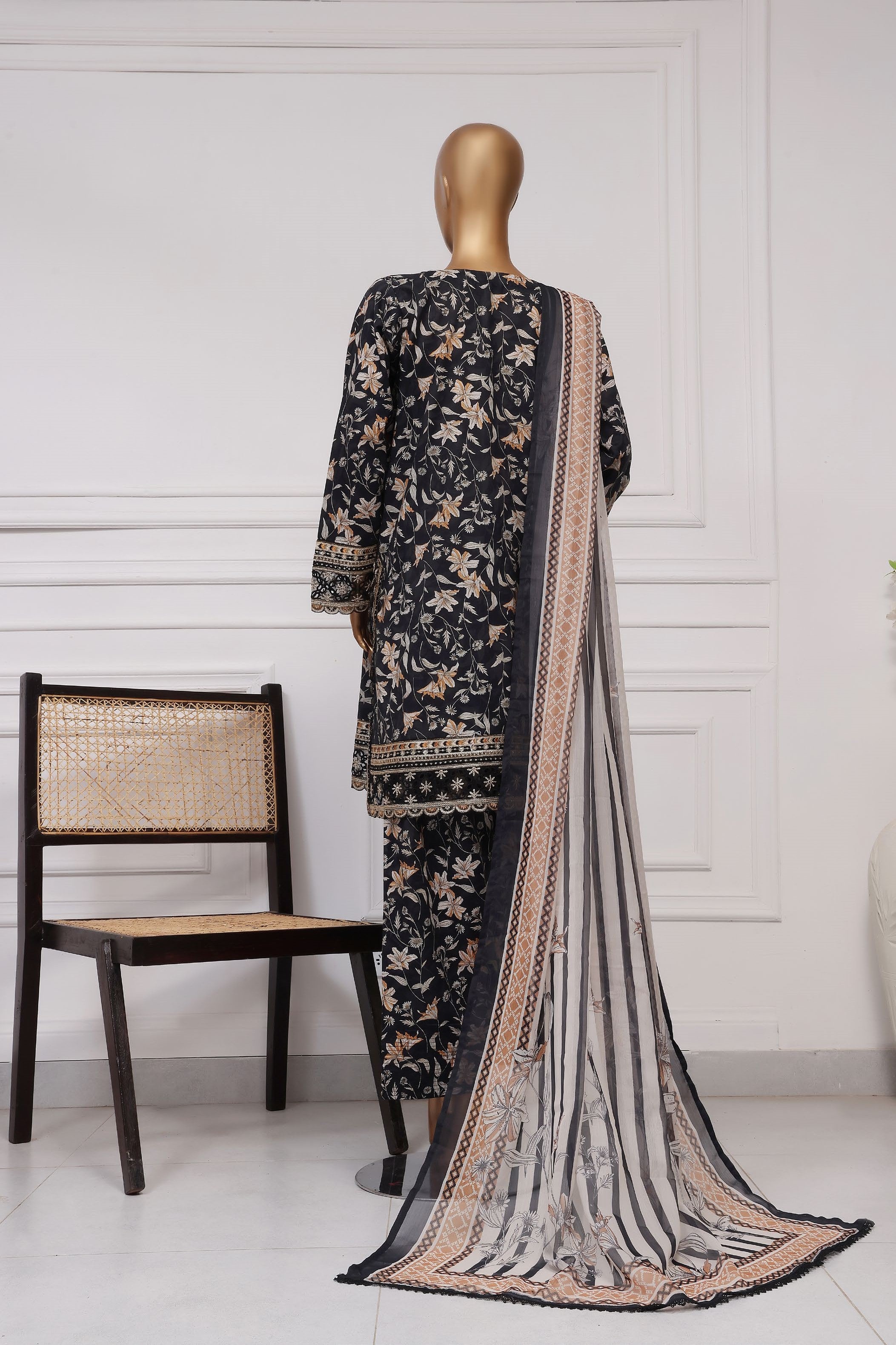 Sada Bahar Embroidered Cotton Farshi Shalwar Suit SBA197
