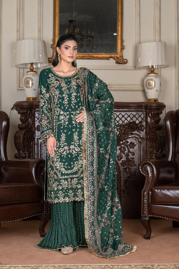 Sajni Embellished Chiffon Wedding Wear SAJ18