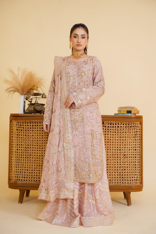 Sajni Embellished Chiffon Wedding Wear Sharara SAJ22