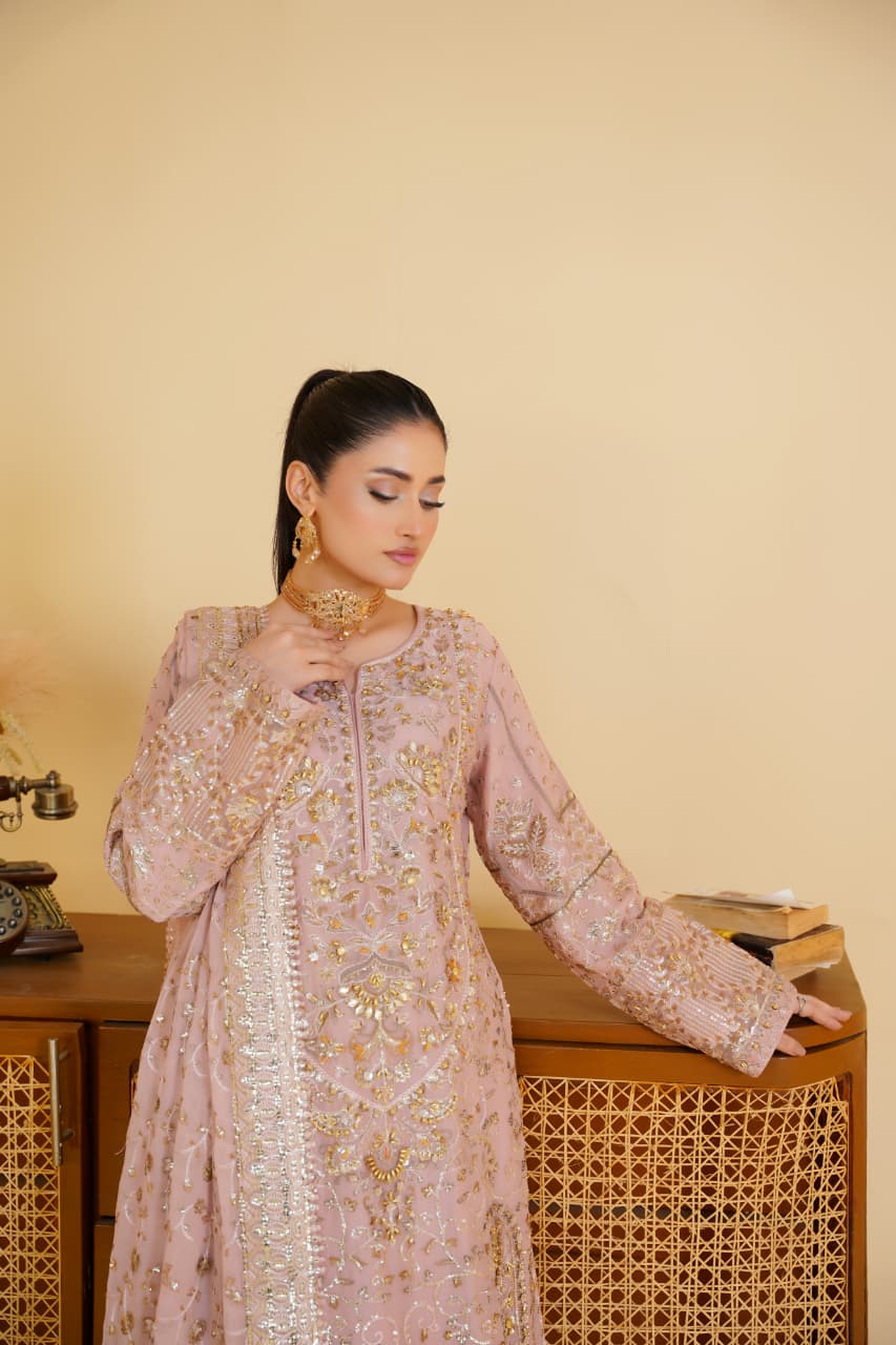 Sajni Embellished Chiffon Wedding Wear Sharara SAJ22