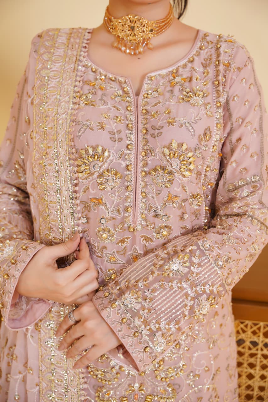 Sajni Embellished Chiffon Wedding Wear Sharara SAJ22