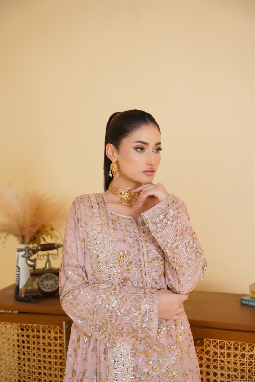 Sajni Embellished Chiffon Wedding Wear Sharara SAJ22