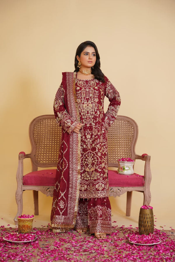 Sajni Embellished Chiffon Wedding Wear SAJ19