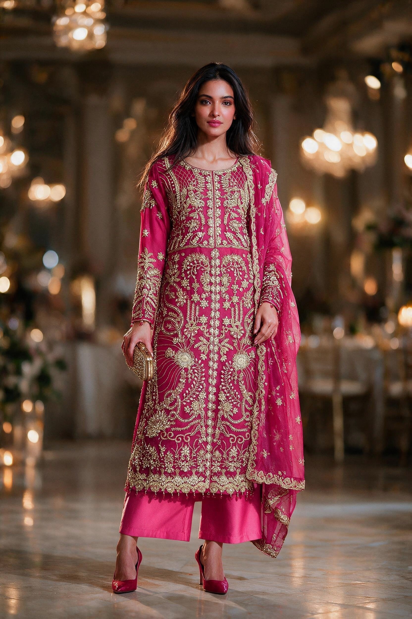 Sajni Embellished Organza Wedding Wear SAJ23