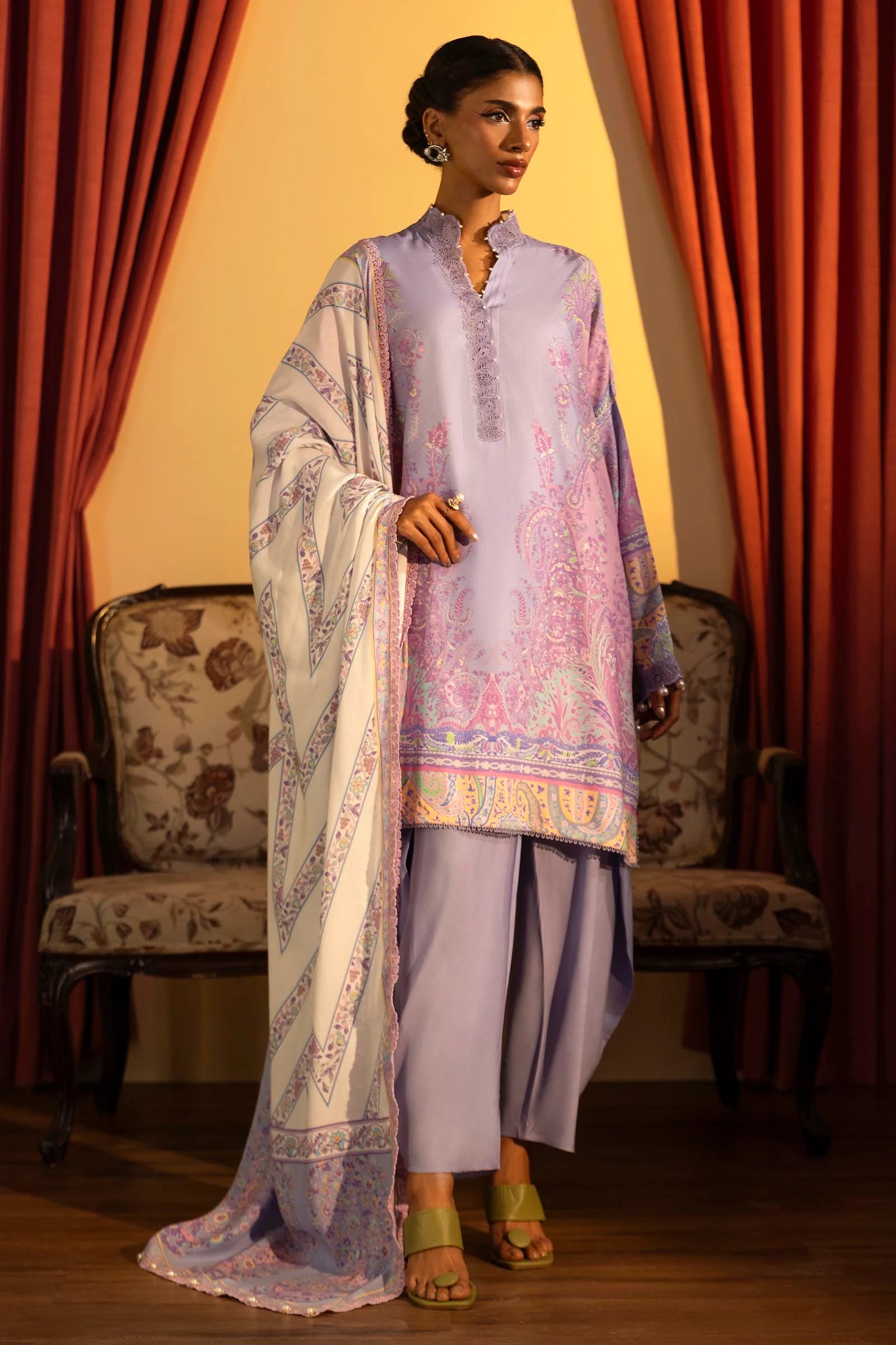 Sana Safinaz Muzlin 16B Linen 3 Piece Suit SAN330