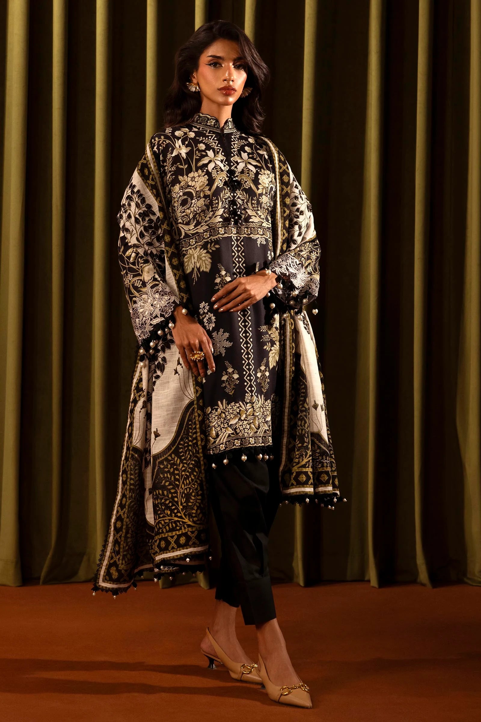 Sana Safinaz Muzlin 20B Linen 3 Piece Suit SAN333
