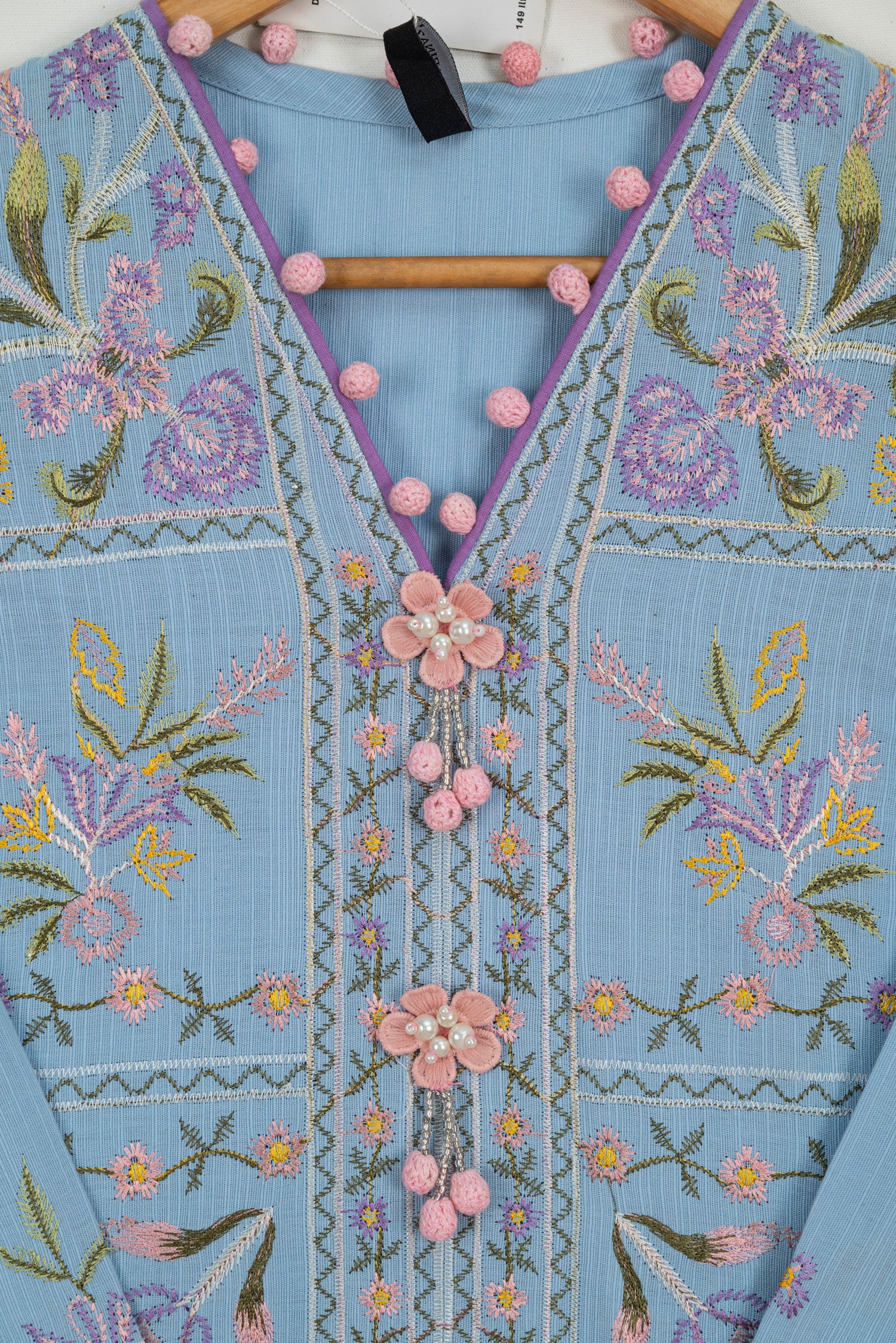 Sana Safinaz Muzlin 10B Embroidered Khaddar 3 Piece Shalwar Kameez Suit SAN328