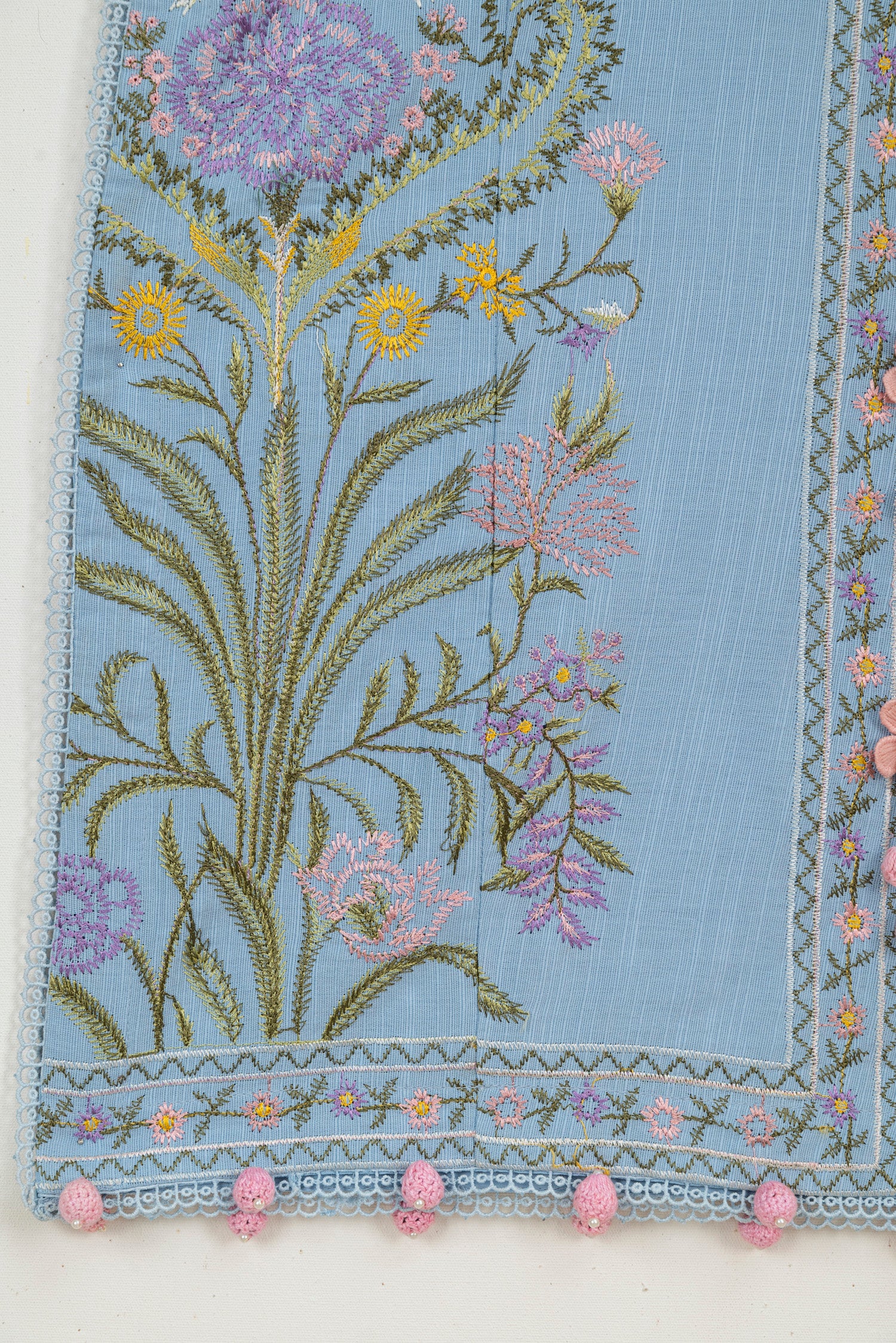 Sana Safinaz Muzlin 10B Embroidered Khaddar 3 Piece Shalwar Kameez Suit SAN328