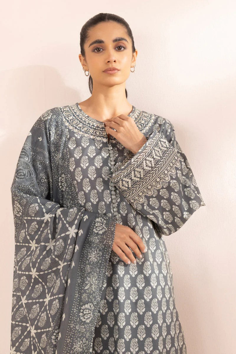 Sapphire Embroidered Cambric 3 Piece Suit SAP221