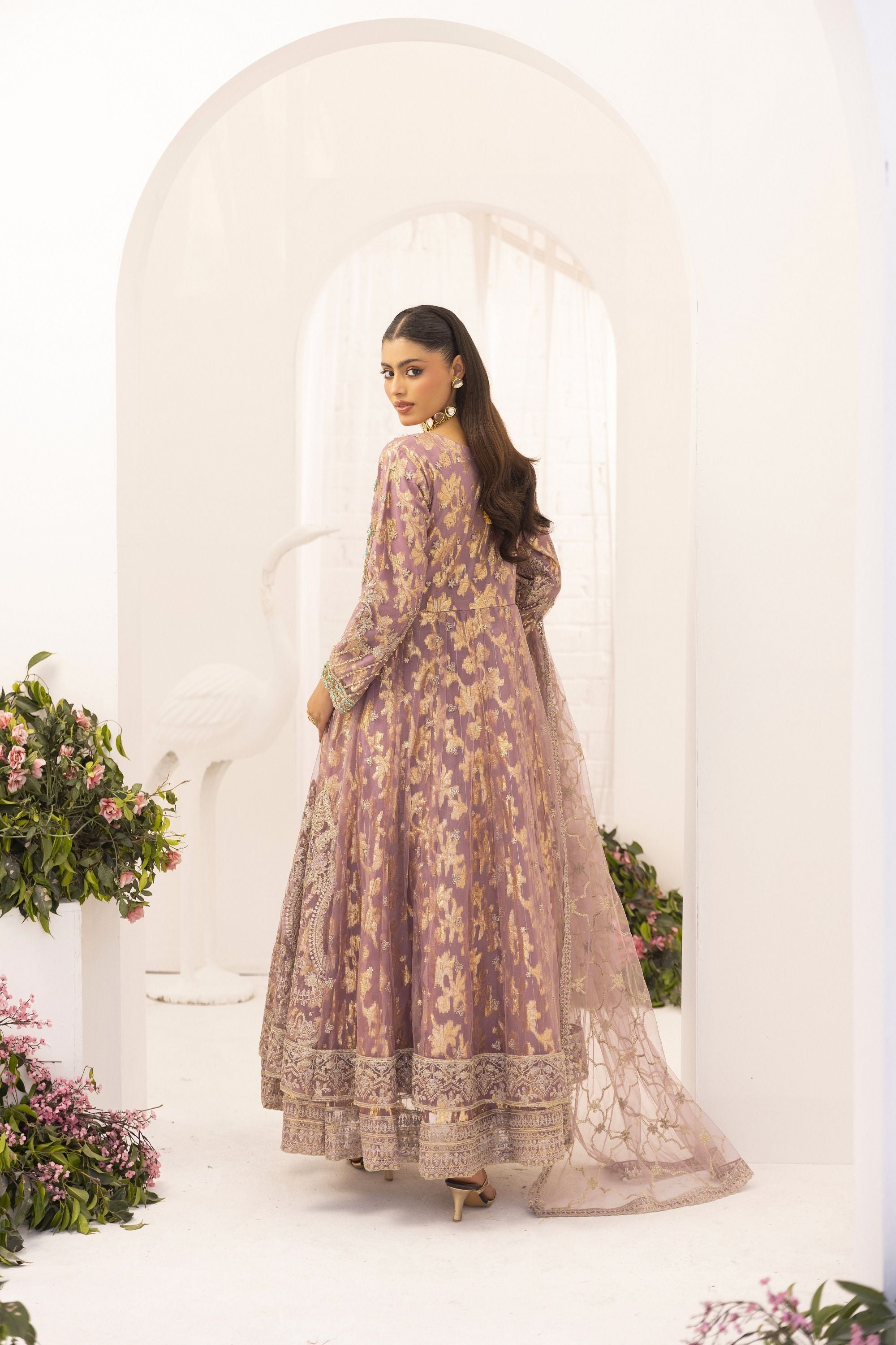 Simrans Embellished Net Anarkali Layered Maxi Dress SIM205