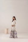 Traditional Threads Embroidered Linen 3 Piece Sharara TRA30