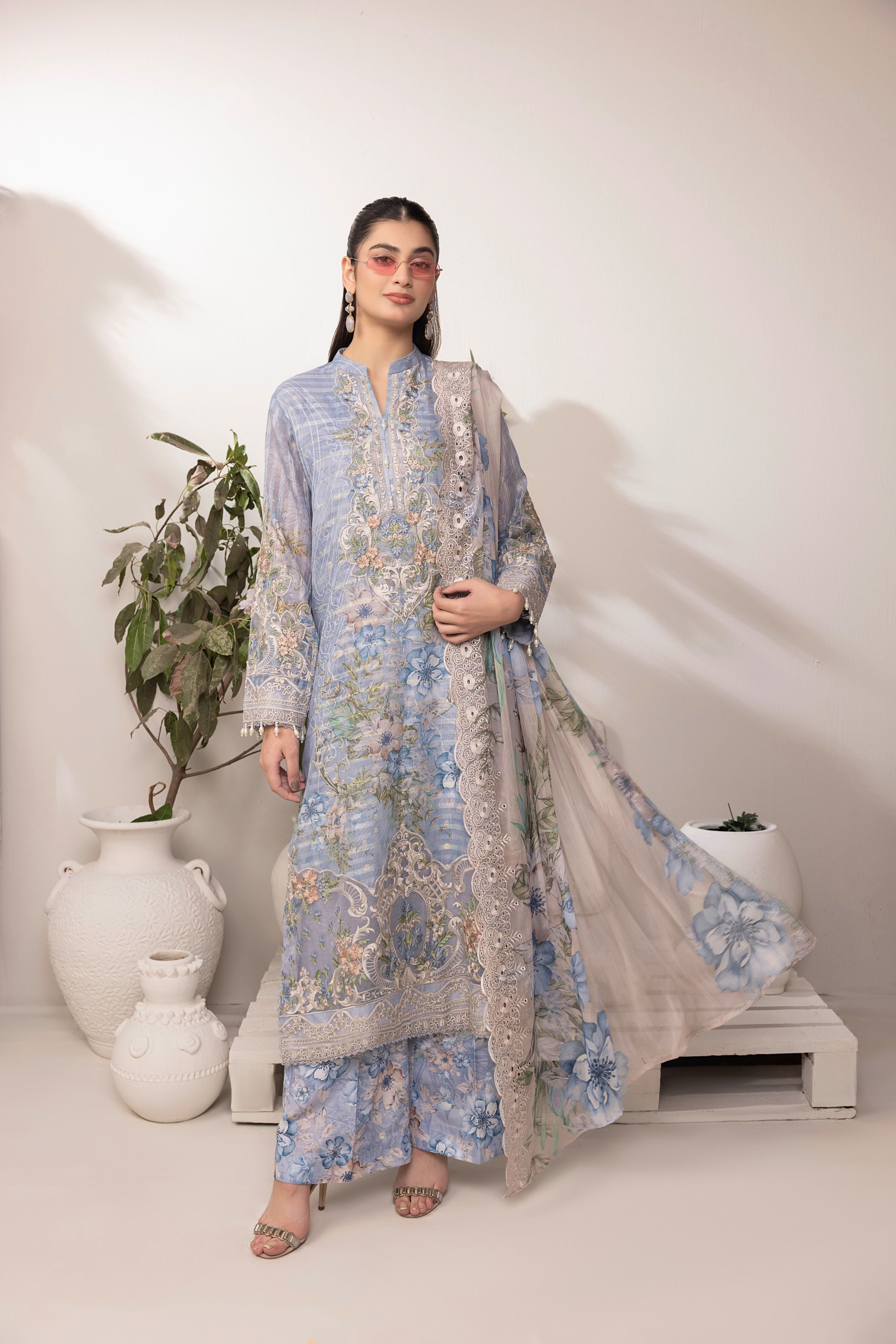 Traditional Thread Lawn Jacquard 3 Piece Suit TRA05