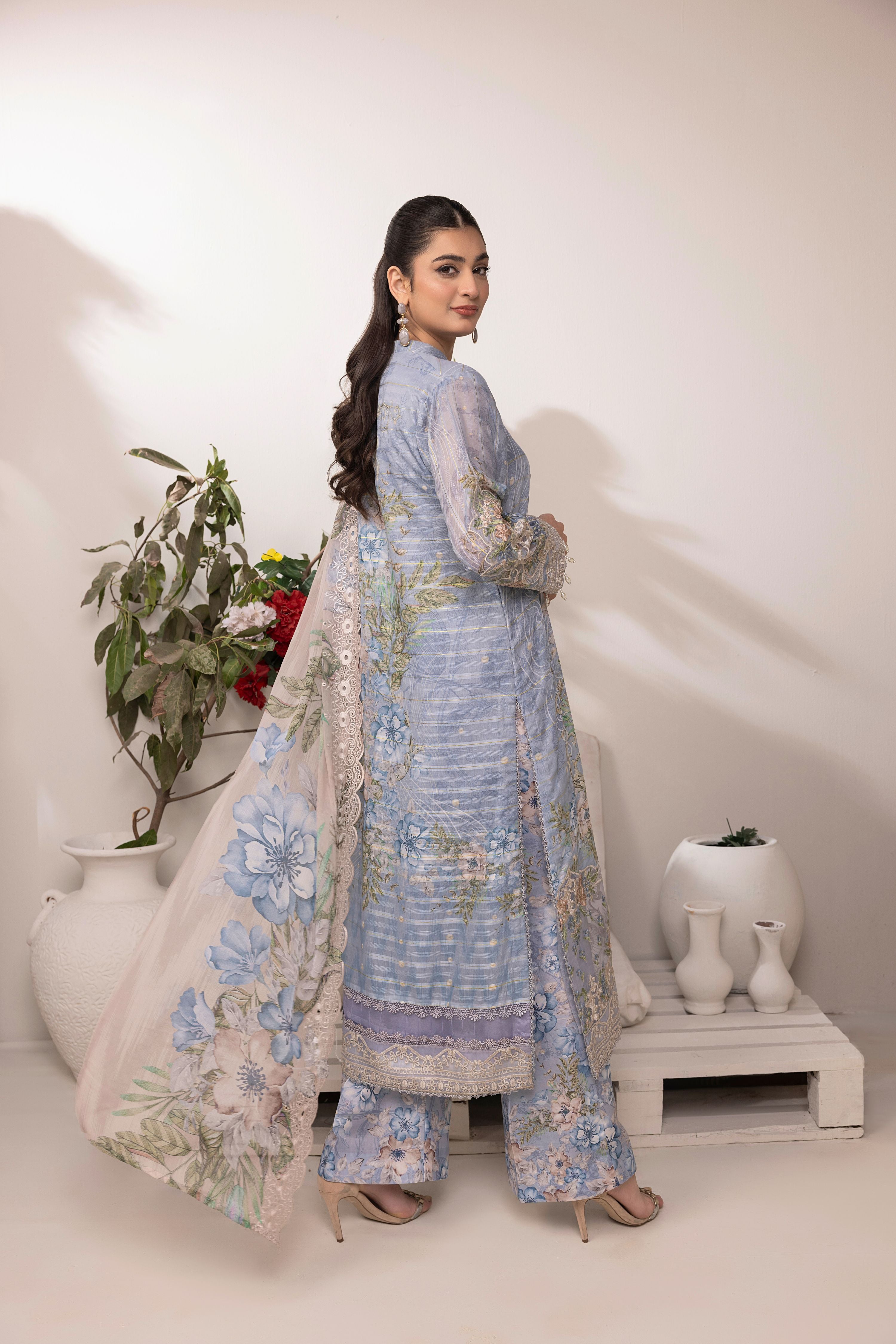 Traditional Thread Lawn Jacquard 3 Piece Suit TRA05