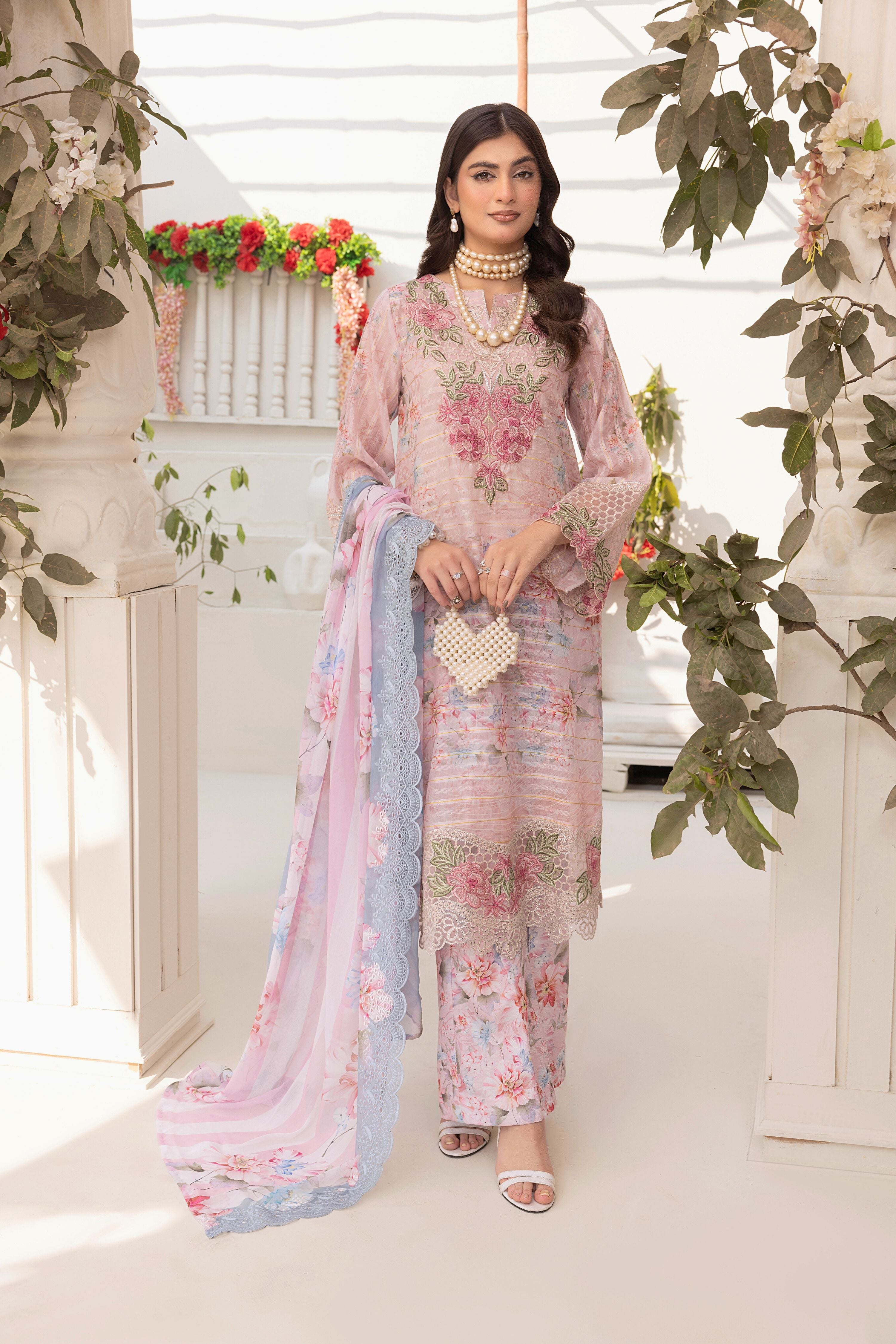 Traditional Thread Lawn Jacquard 3 Piece Suit TRA01
