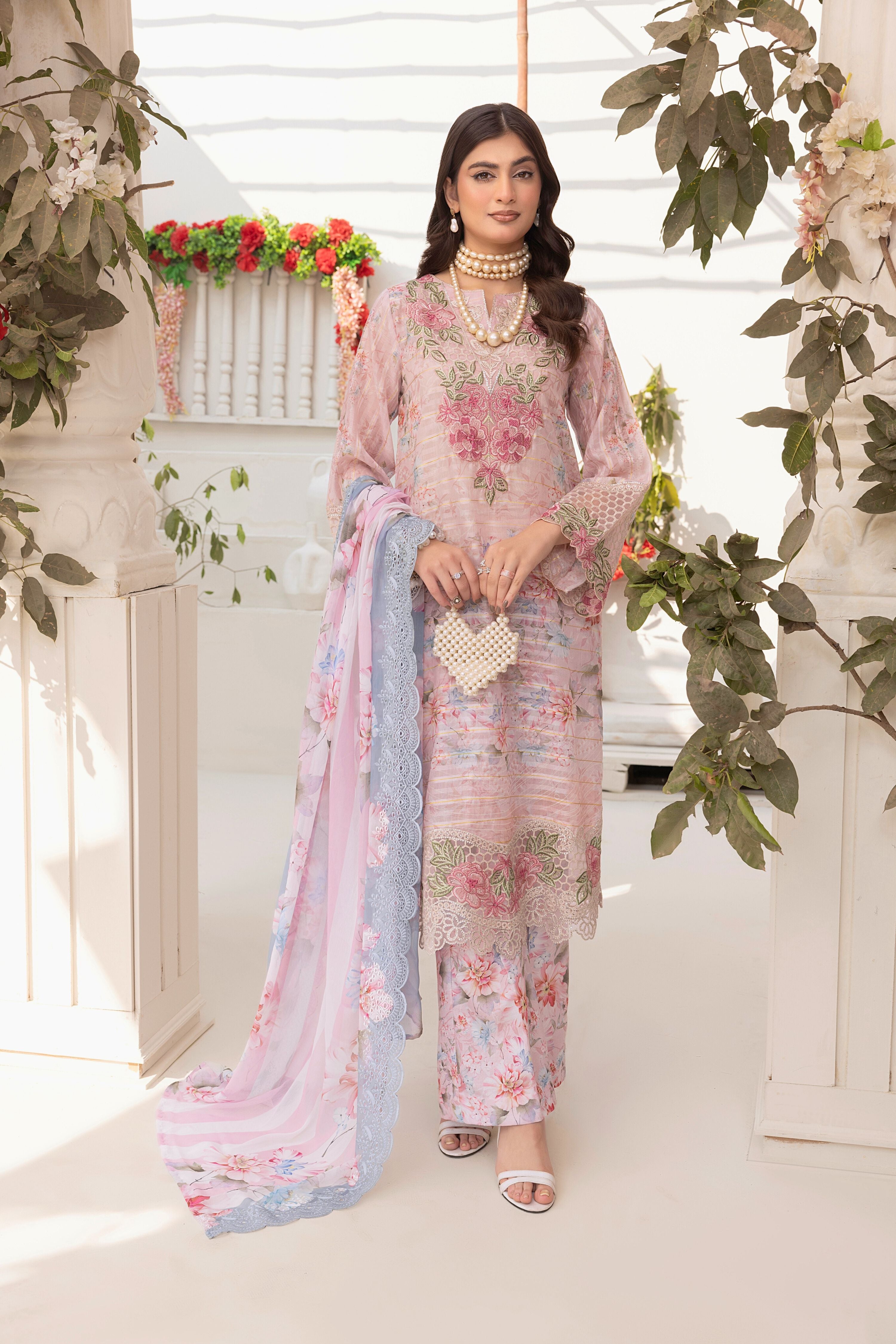 Traditional Thread Lawn Jacquard 3 Piece Suit TRA01