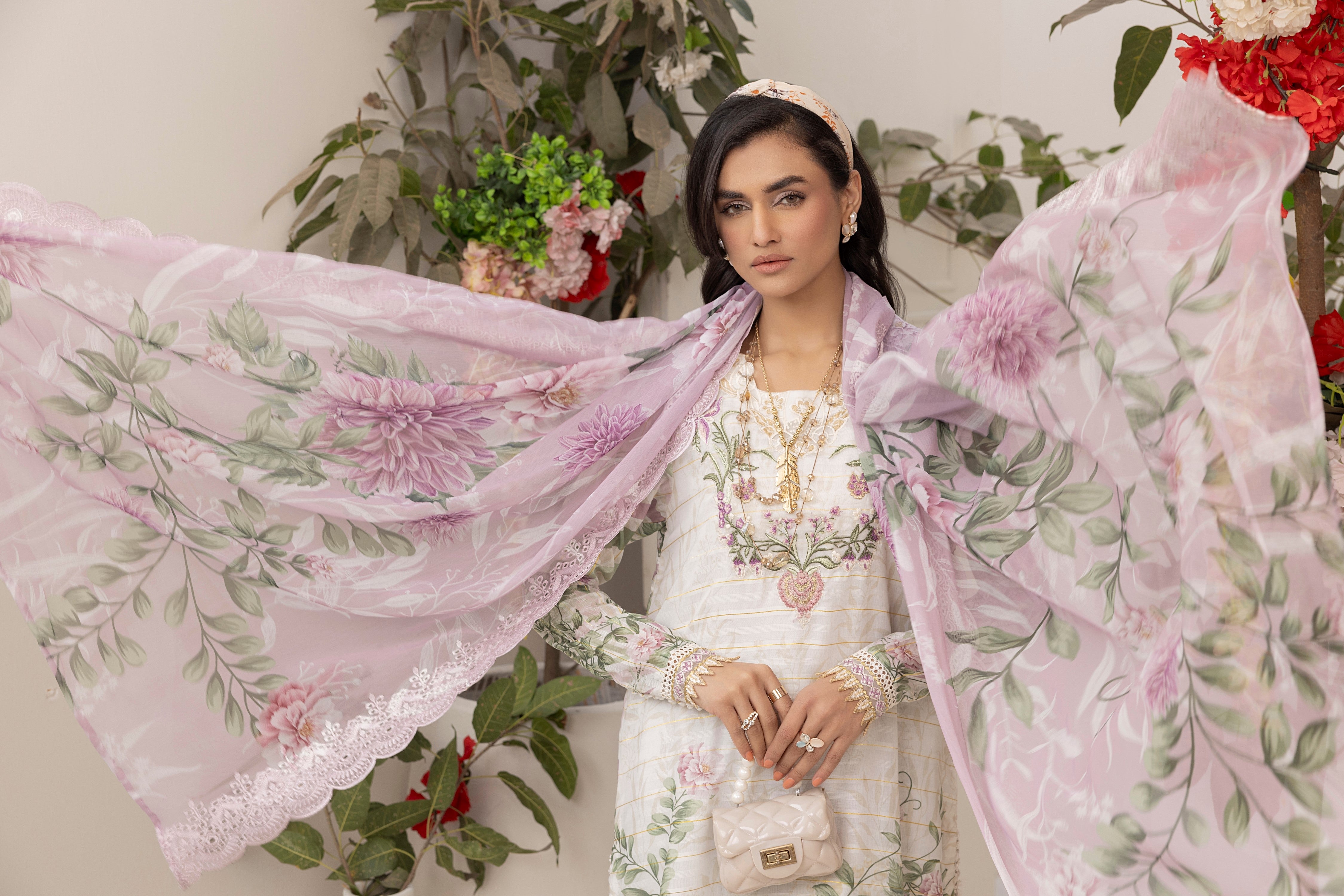 Traditional Thread Lawn Jacquard 3 Piece Suit TRA02