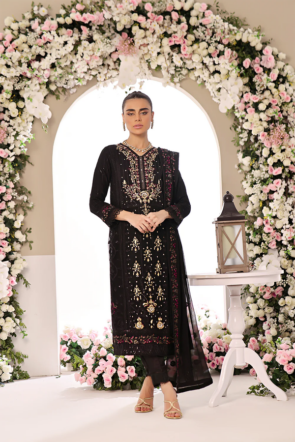 Wadah Uzair Embellished Chiffon Wedding Wear Elara WAR41