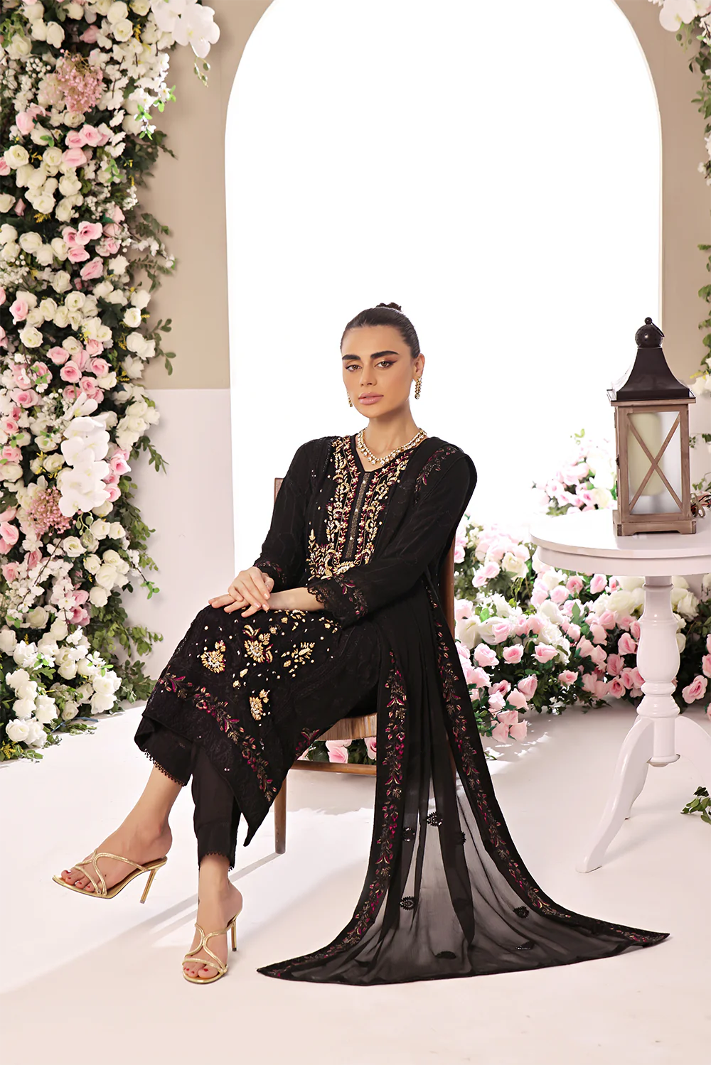 Wadah Uzair Embellished Chiffon Wedding Wear Elara WAR41