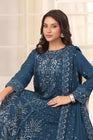 Wardah Uzair Embroidered Chiffon Gown Maxi Dress WAR64